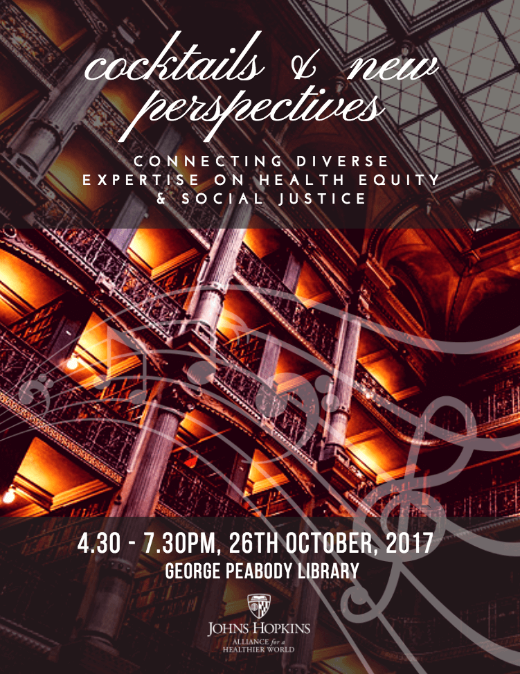 Cocktails & New Perspectives - innovative university-wide event that drew faculty from all divisions to discuss health equity.