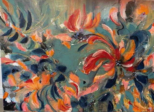 Overture/Red | 36” x 49” | $2000