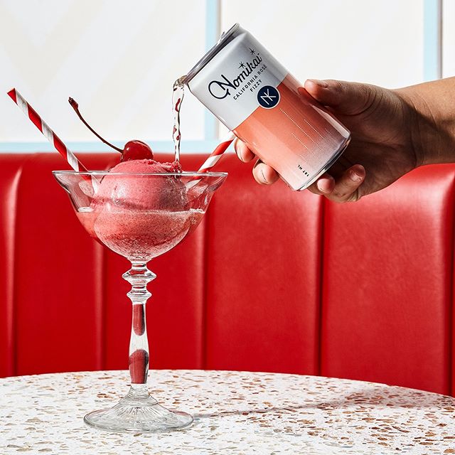 We've teamed up with @oddfellowsnyc to create The Sparkler, a boozy float with a scoop of Raspberry Pink Peppercorn Sorbet and a splash of our Fizzy California Ros&eacute;. The collaboration is available at OddFellows' Dumbo location throughout the m