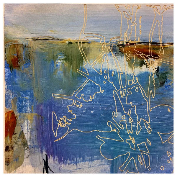 art prints-"white petals on blue"