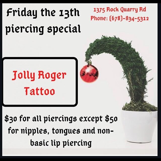 Come by tomorrow and get a bunch of cool shit!! @jollyrogertattoos