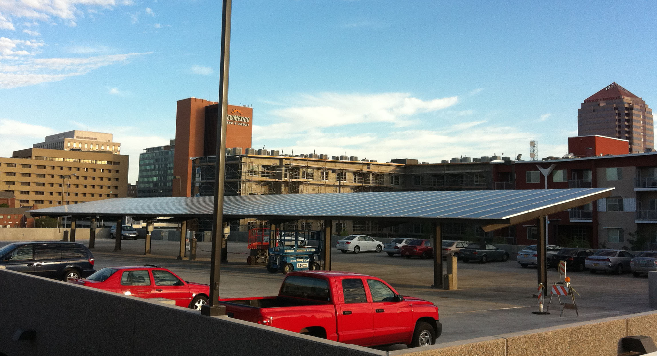 Solar covered parking structures