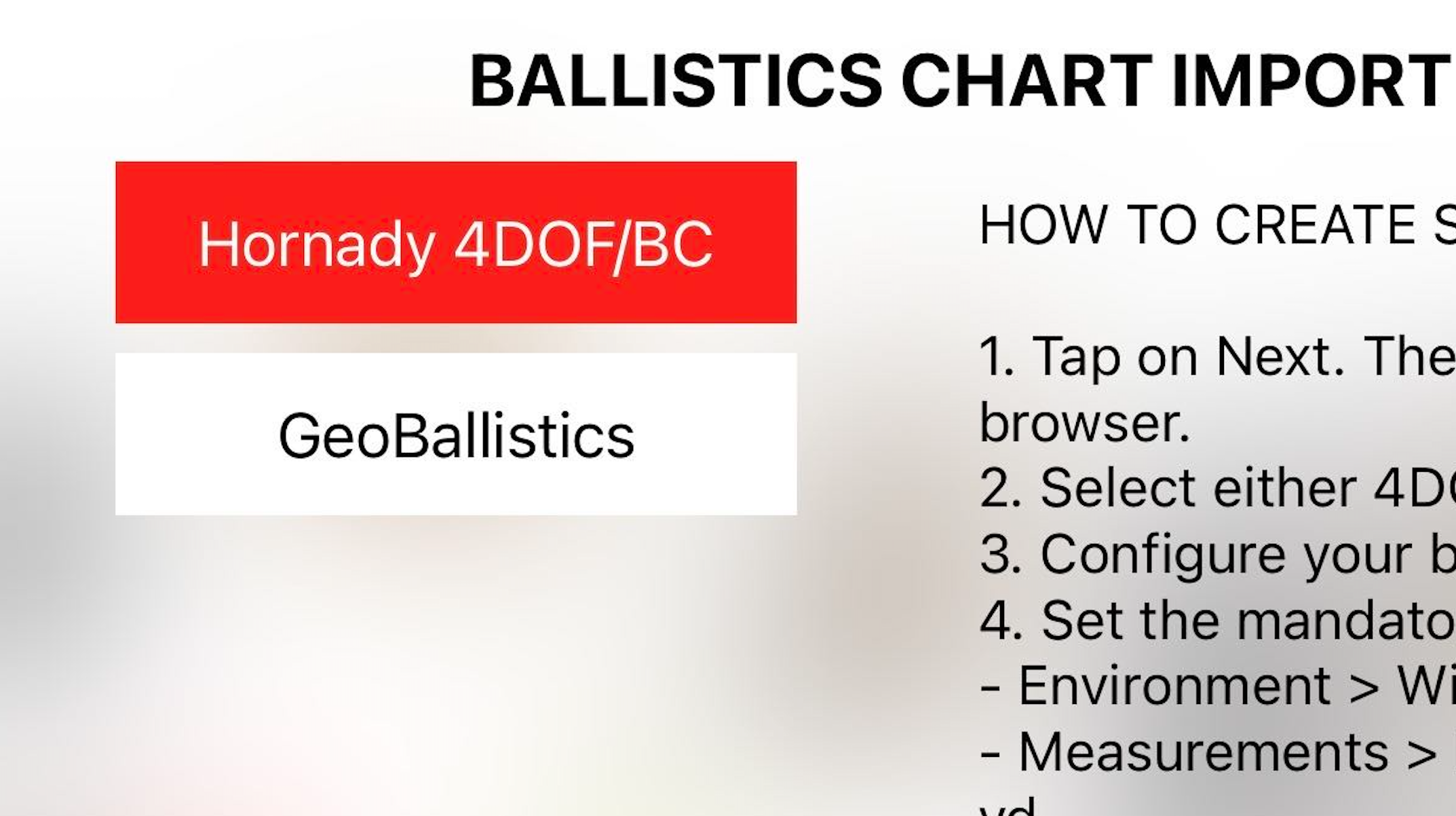 Add Custom Ballistic Preset with Hornady