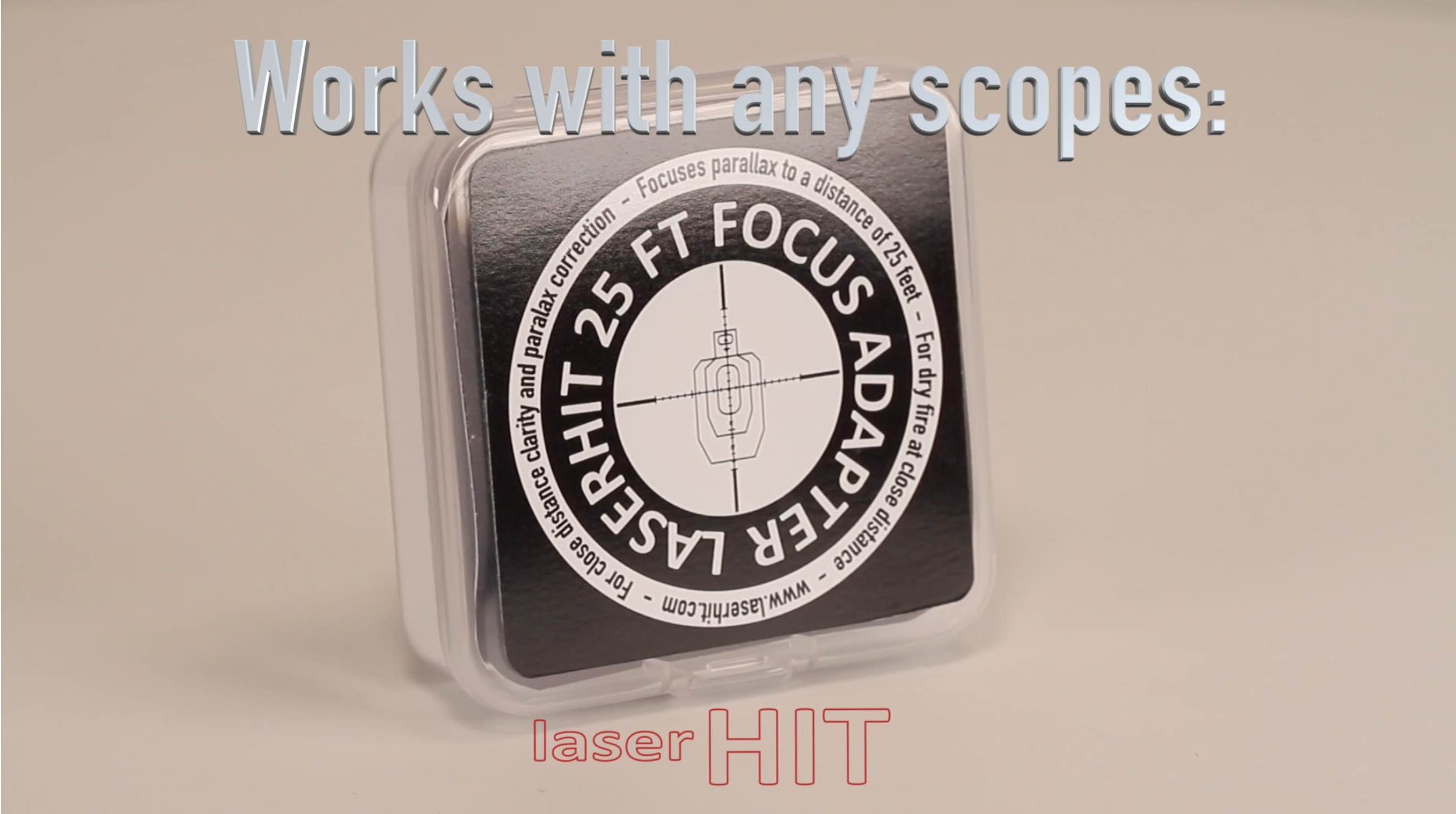 LaserHIT Focus Adapter 25 feet, in box, front view