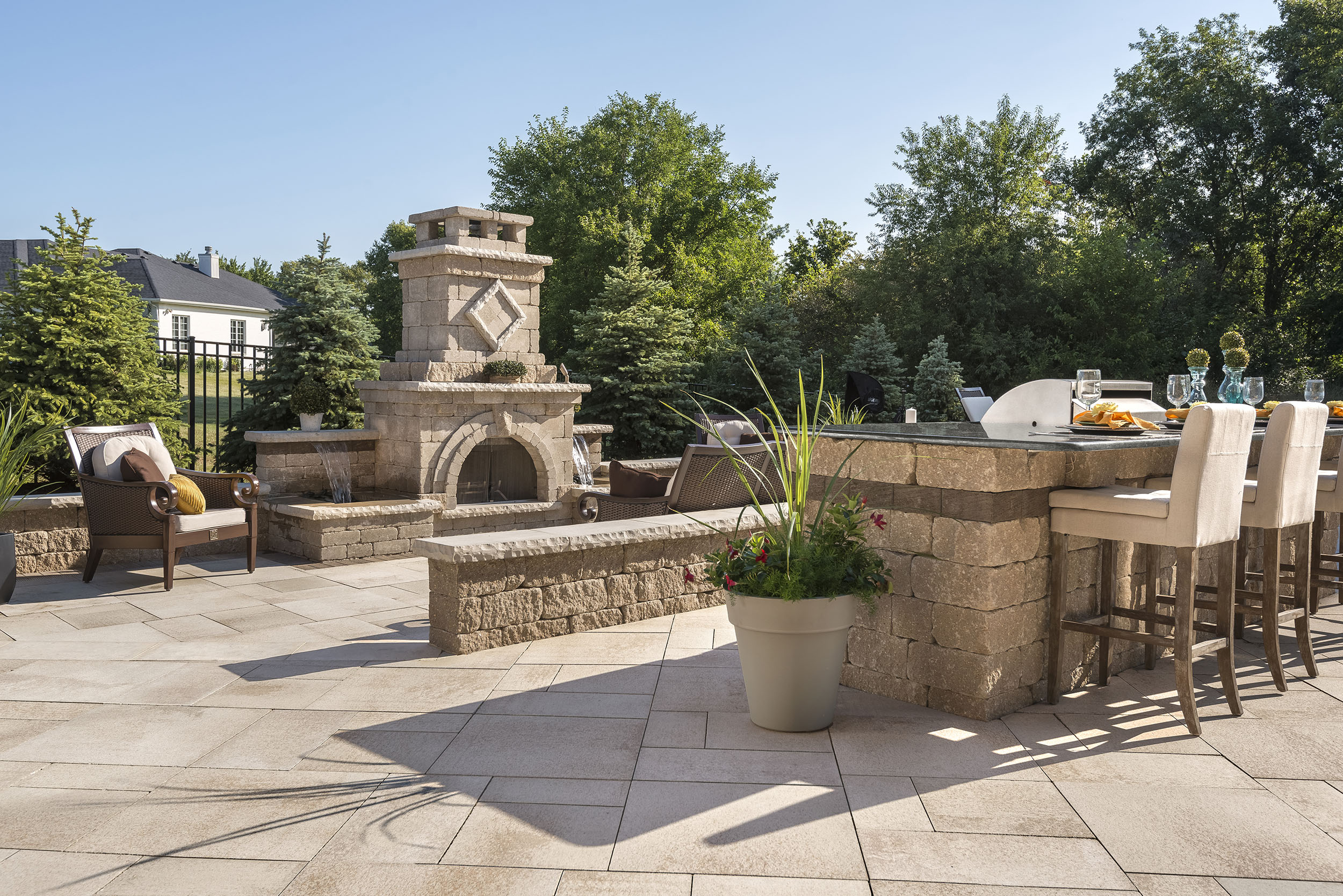 Stunning outdoor living with fireplace in York, Harrisburg & Lancaster, PA