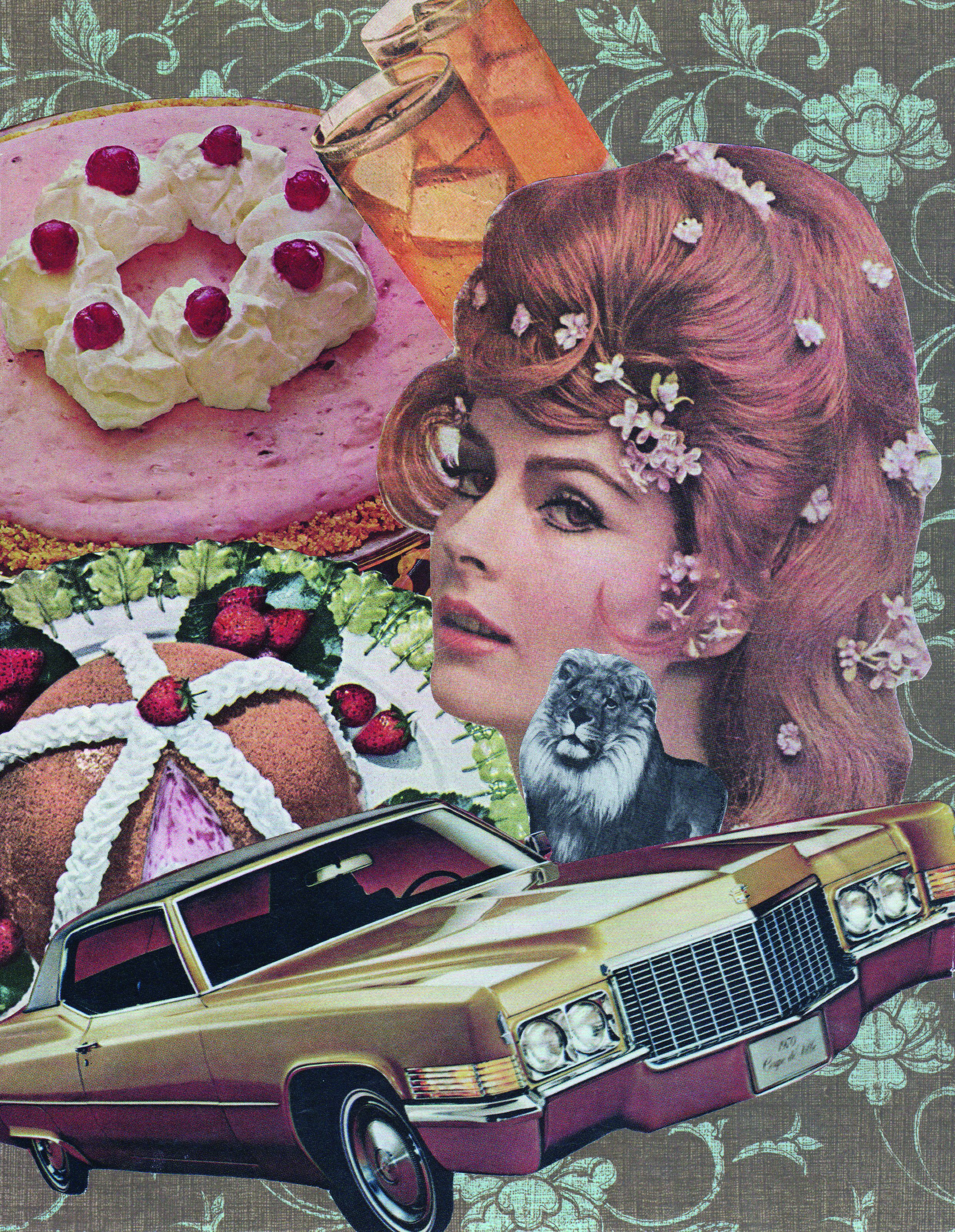 Beasts of Burden / 2010 / Melody Jean Moulton / Collage / 9.5 x 11.75 inches / Sold