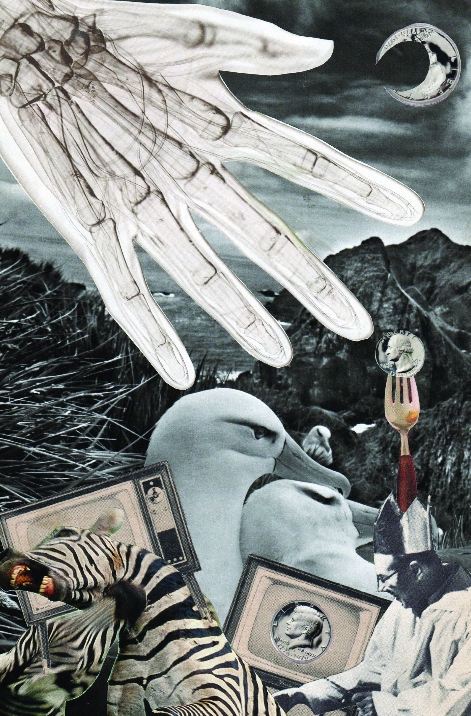White Noise III / 2017 / Melody Jean Moulton / Collage / 6.75 x 10 inches / Sold