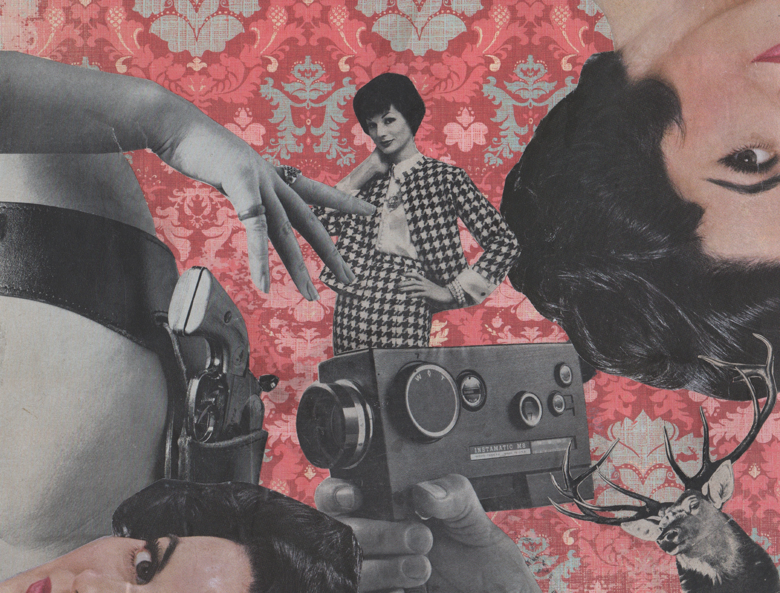 The Huntress / 2010 / Melody Jean Moulton / Collage / 9.75 x 7.5 inches / Sold
