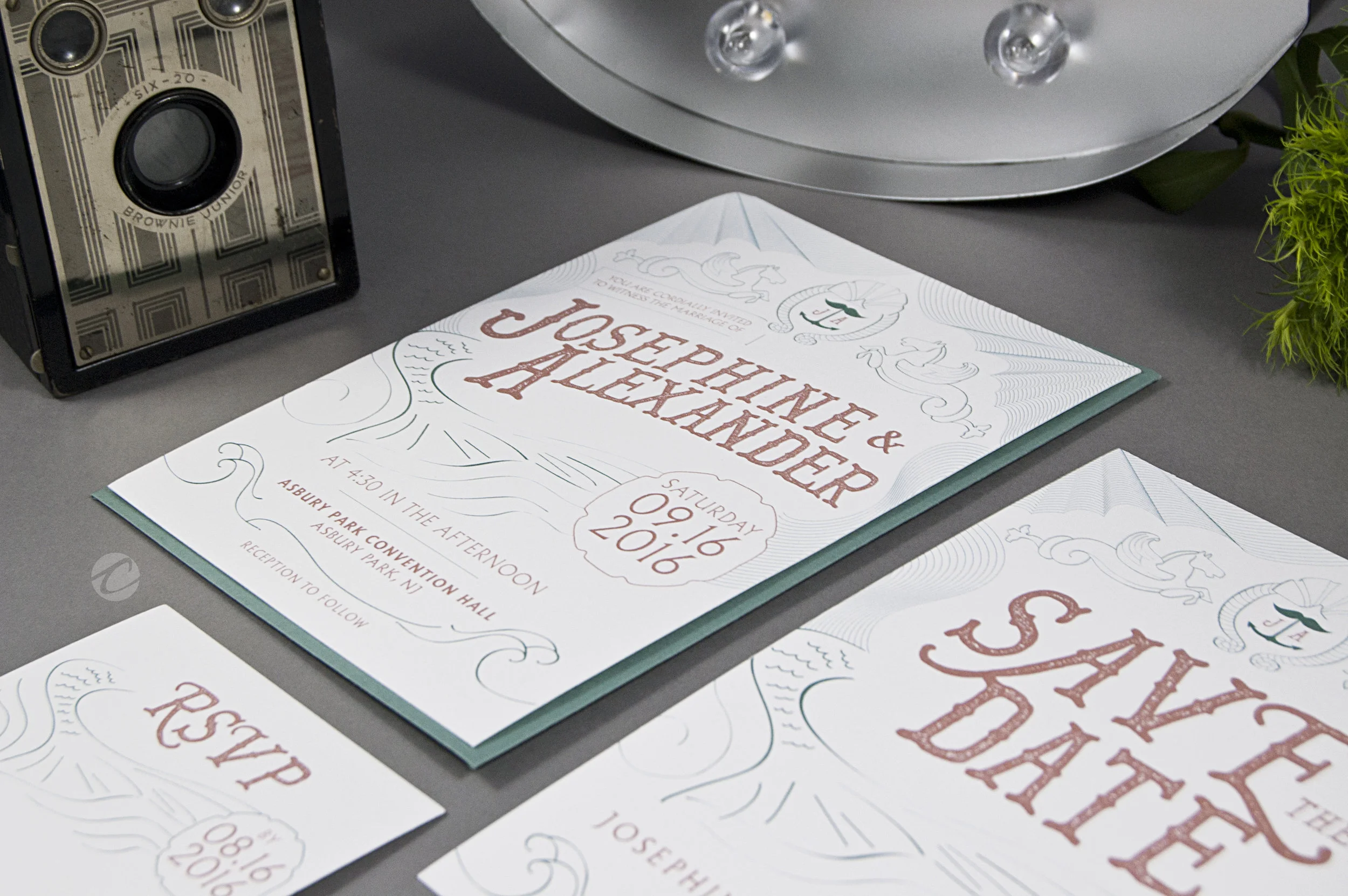 Asbury Park Wedding Invitation