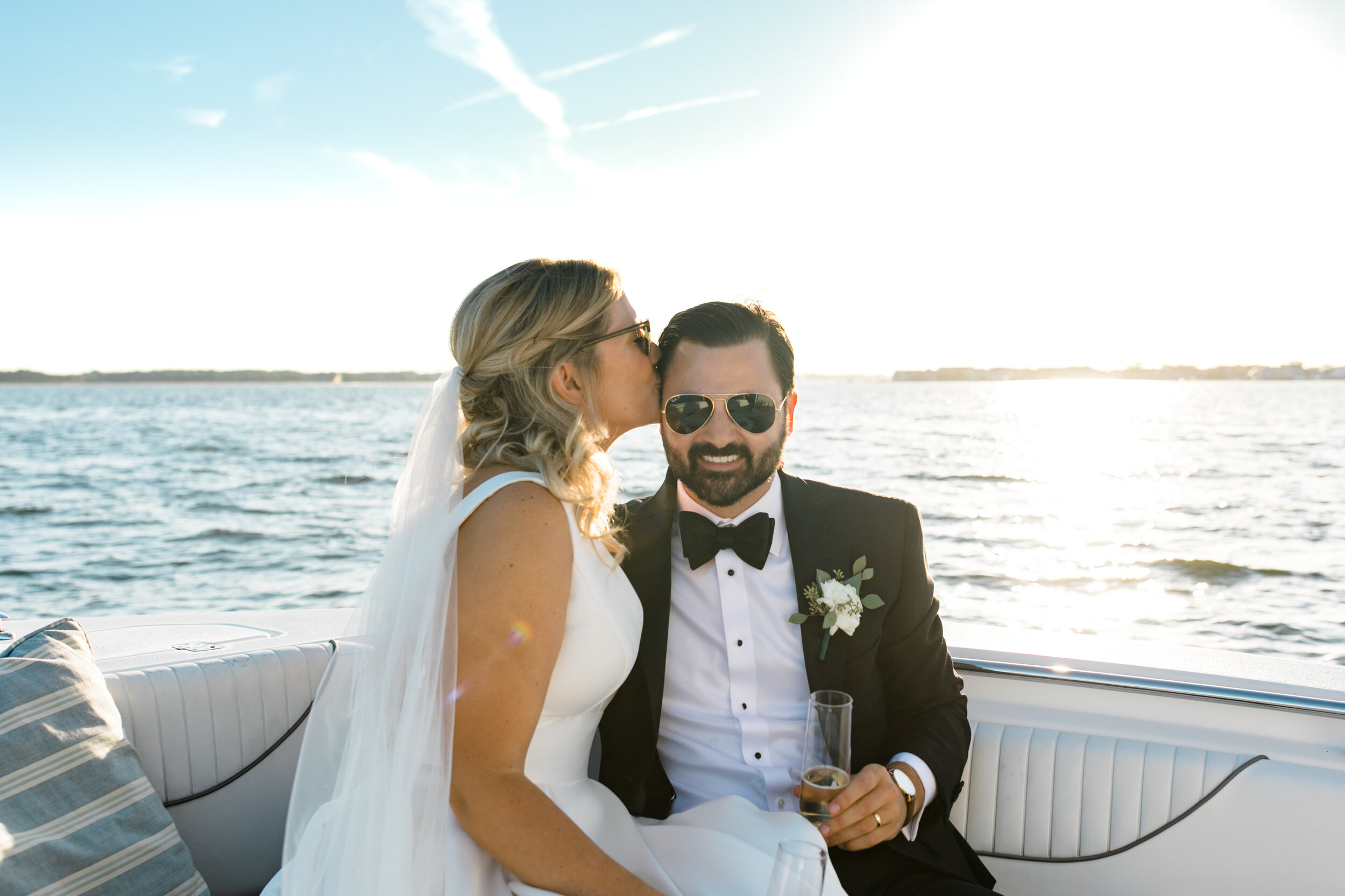 Bay Head Yacht Club Wedding - Boat Exit