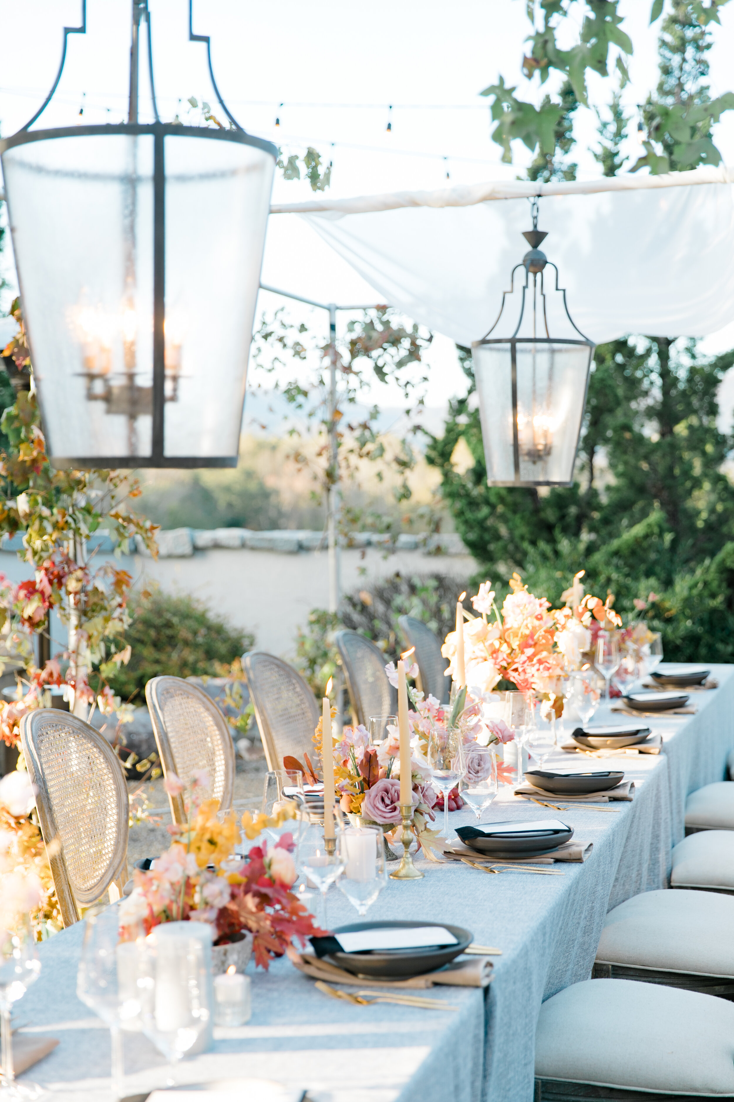 Romantic and Whimsical Wedding Reception Dinner Table