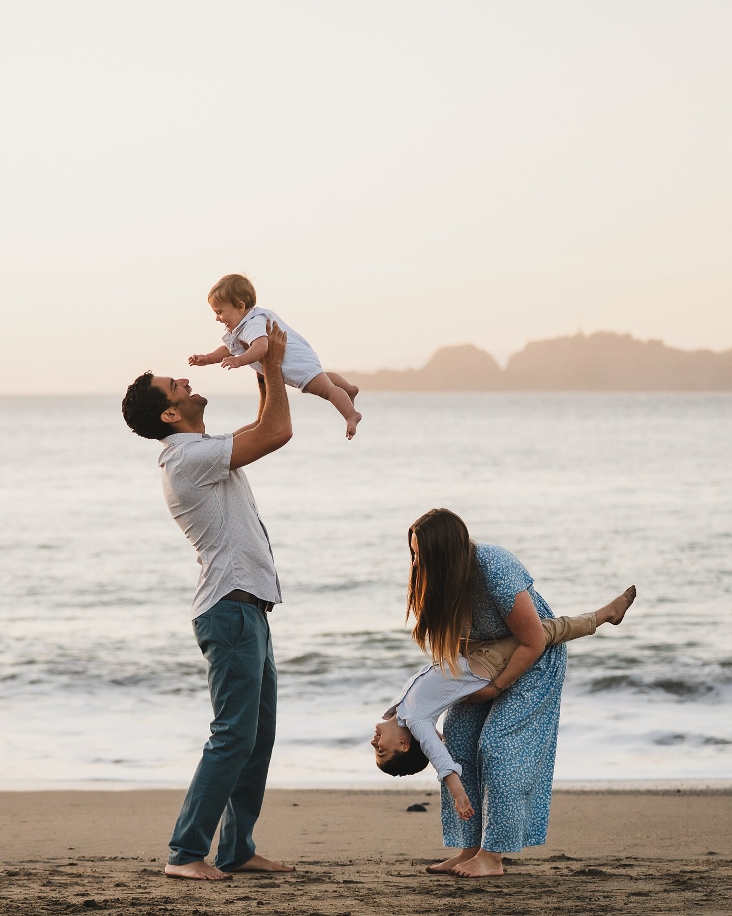 Just a family doing what families do best&hellip; being a little wild at the beach.