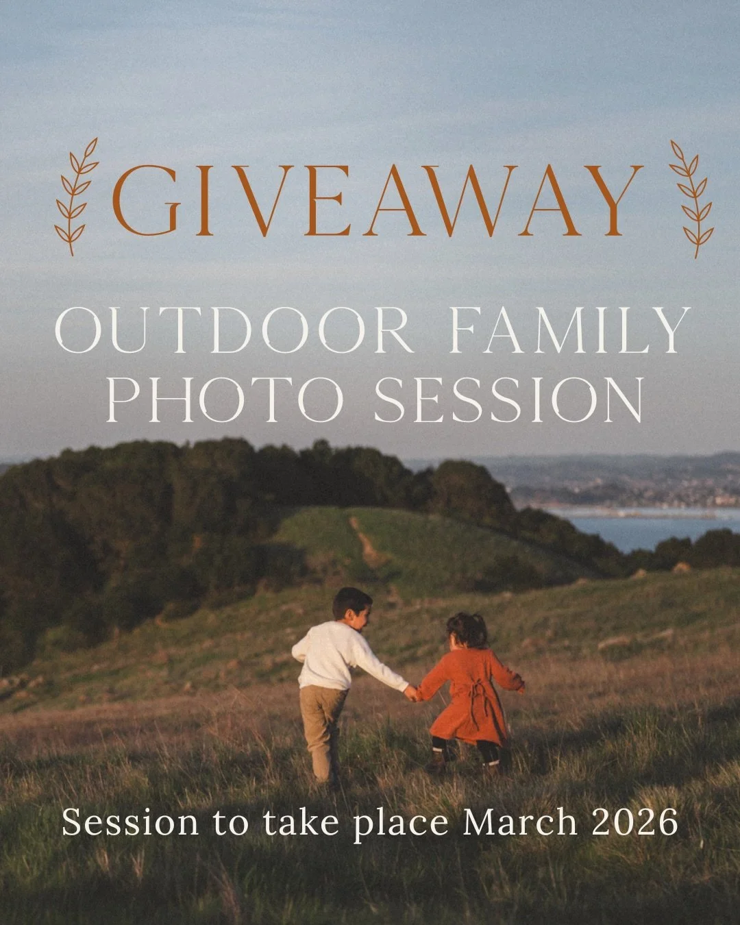 ✨ PHOTO SESSION GIVEAWAY ✨

I&rsquo;m gifting one family a complimentary outdoor photo session 🌿

The session will take place in Novato and includes a short, easy hike to one of my favorite golden-hour locations. This is perfect for families who lov