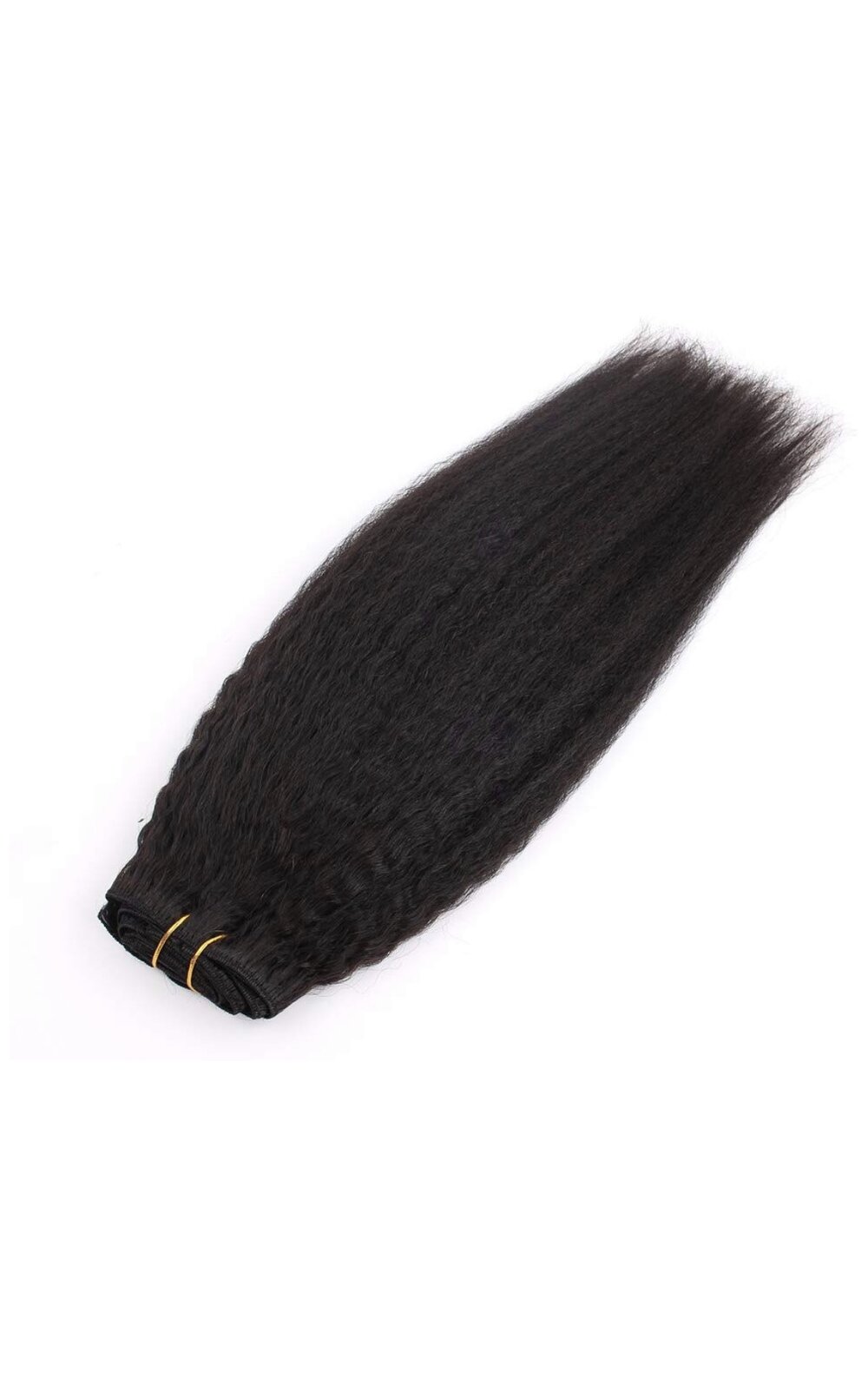 Headband with Straight Hair Extensions for Women Girls (Black)