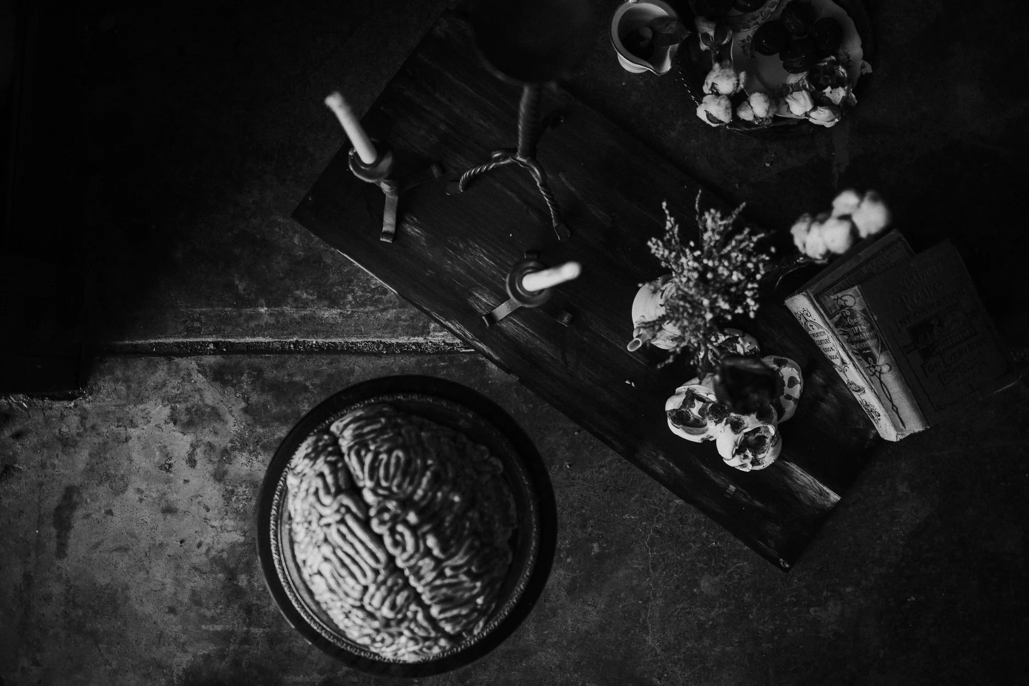 American Horror Story Decor + Brain Cake
