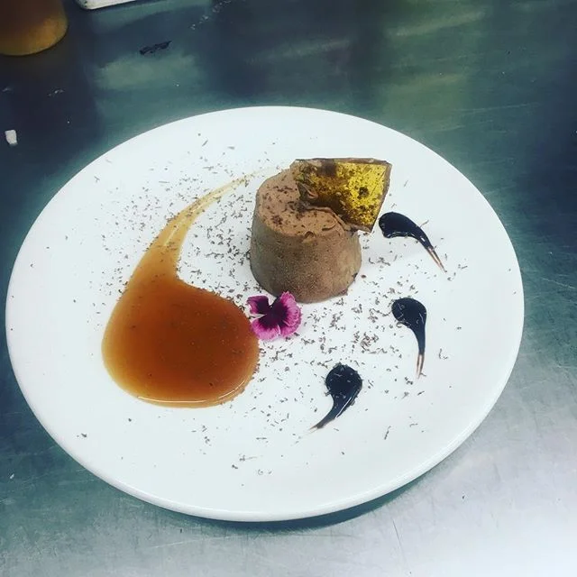 Have you tried our Belgian Chocolate Semifreddo? Served with salted caramel and pistachio praline 😁😍