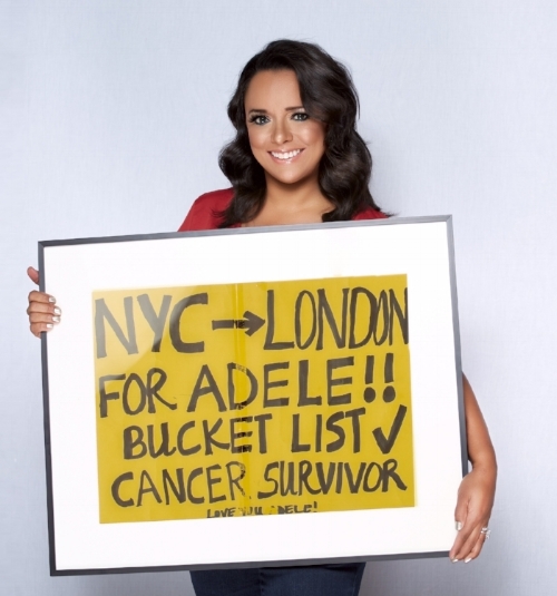 The sign Zulema Arroyo Farley made for Adele's concert. 
