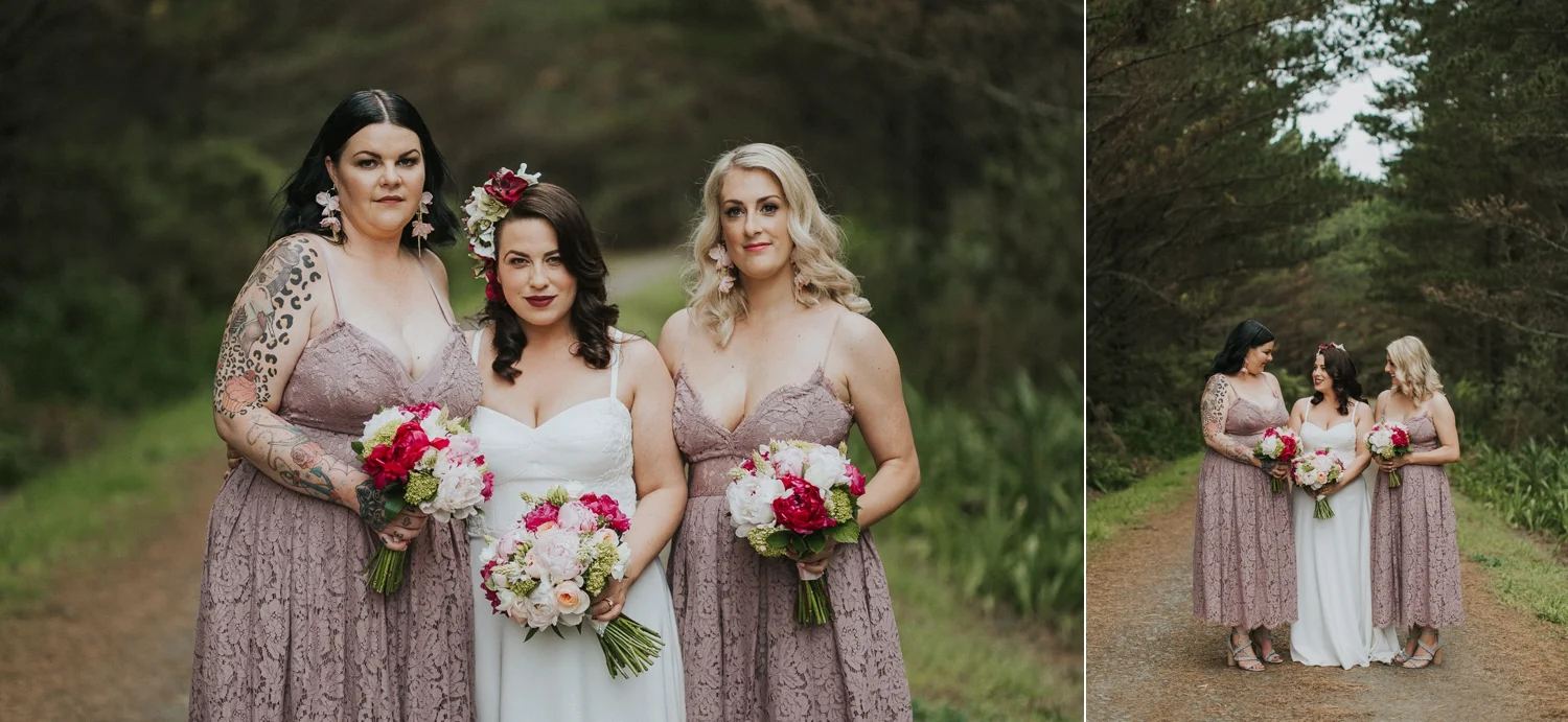 bride bridesmaids
