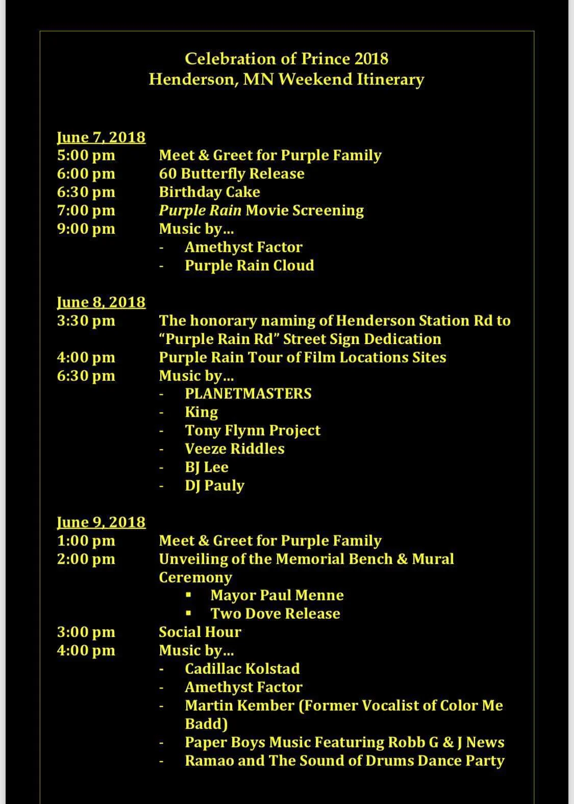 Prince Weekend in Henderson, MN