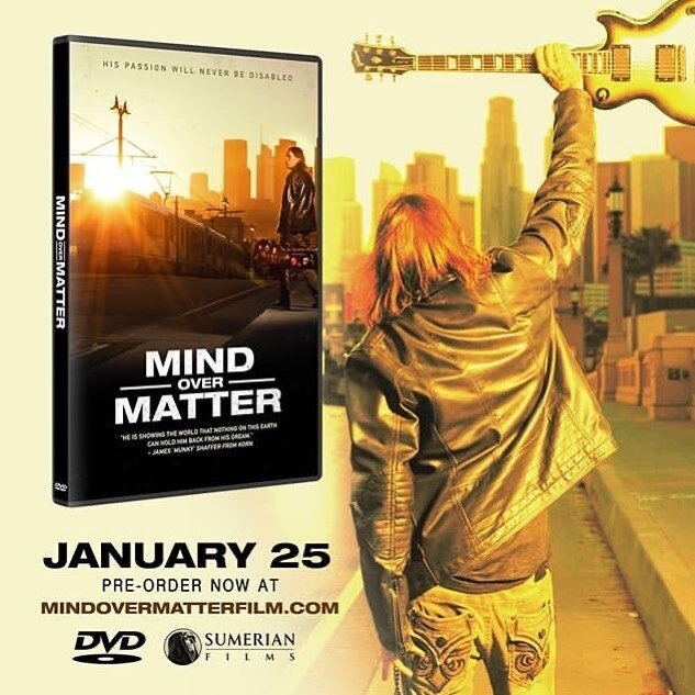 Please go watch &ldquo;Mind Over Matter&rdquo; @mindovermatterdocu  We had a blast making this film and their&rsquo;s something in it for everyone @monstermusic @officialibanezguitars @emgpickups @peaveyelectronics @munky_korn @sebastienpaquet