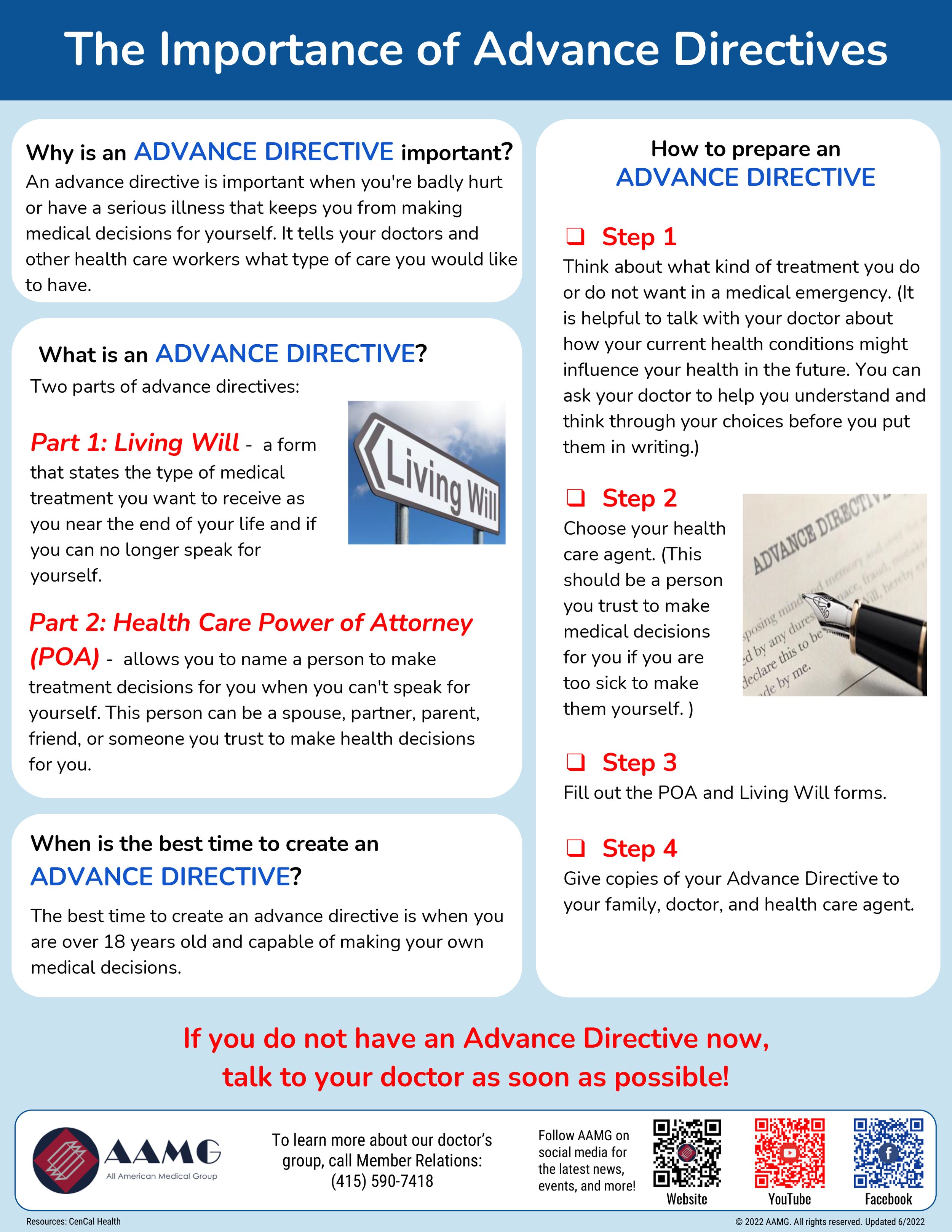ADVANCE HEALTHCARE DIRECTIVES — AAMG Doctors