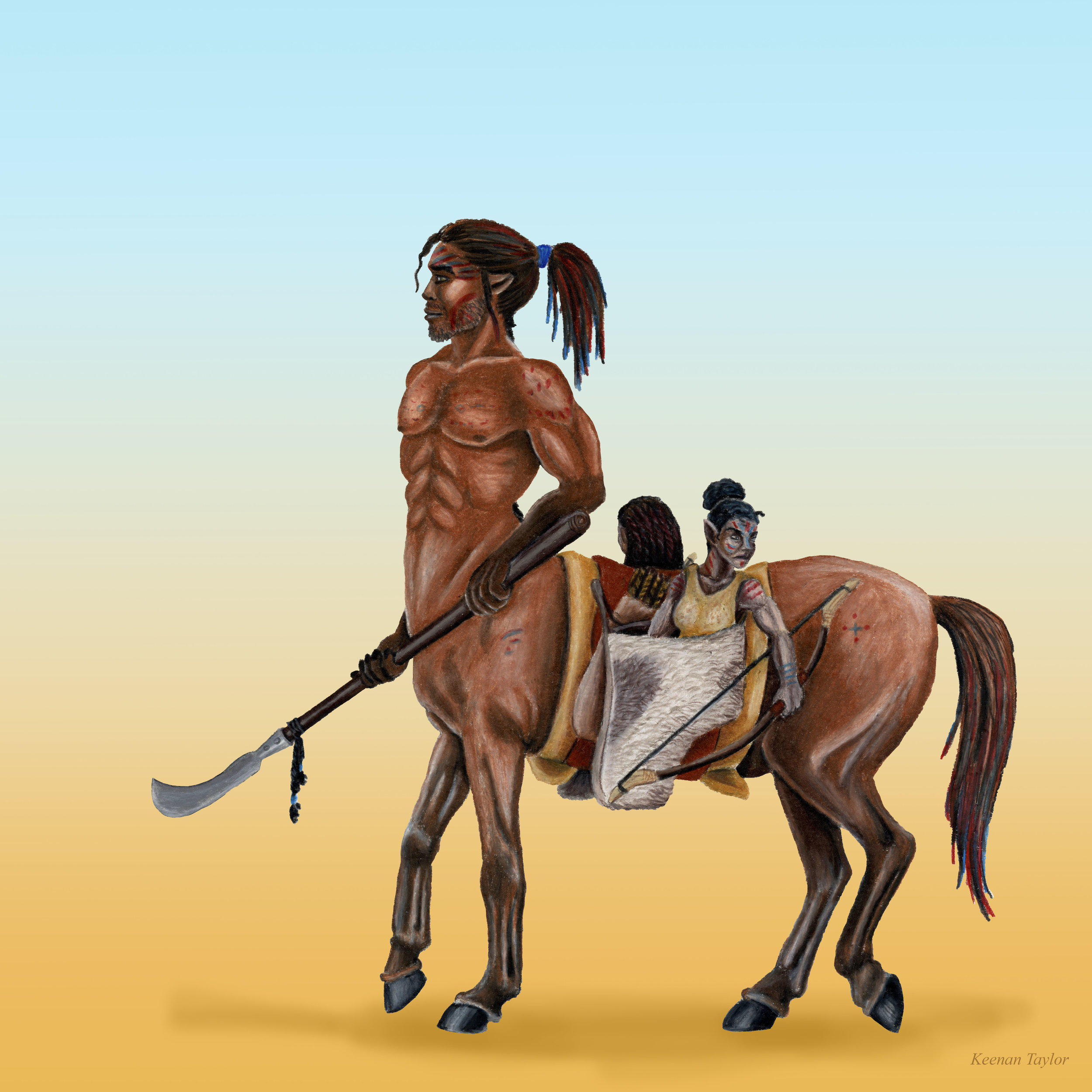 Centaur with halflings