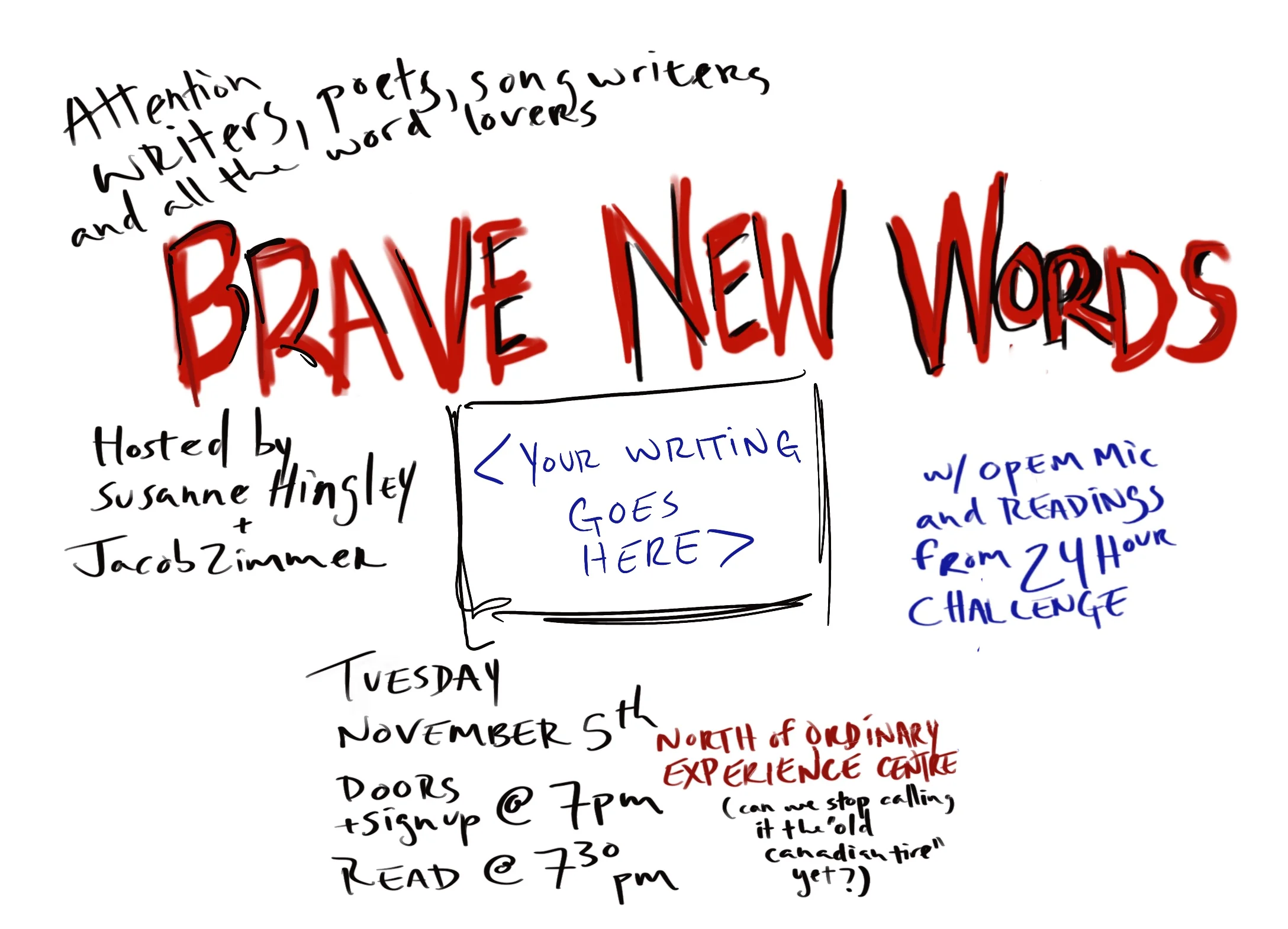 24 Hours Full! Join us at Brave New Words!