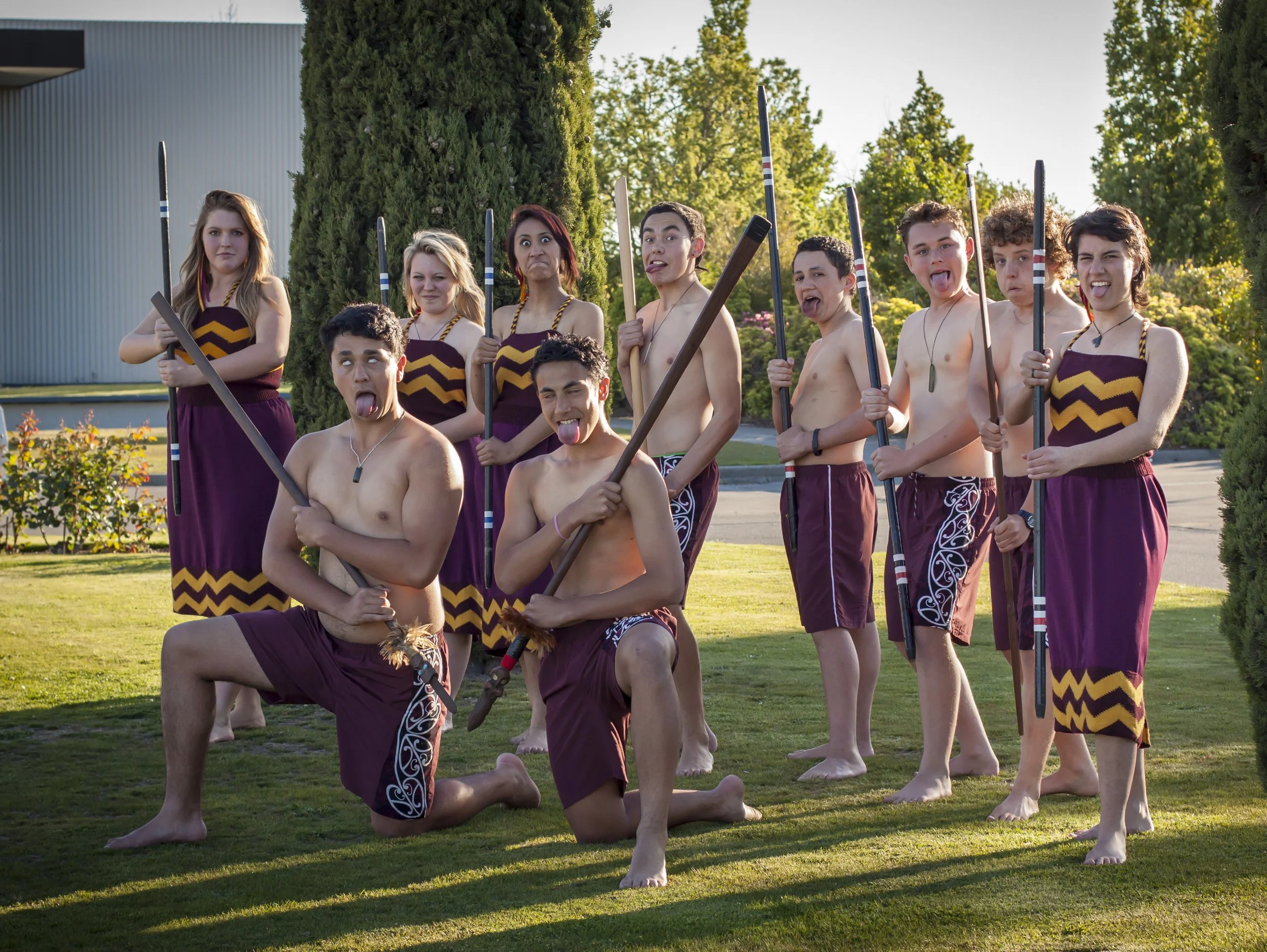 Haka Gruppe der Cashmere High School