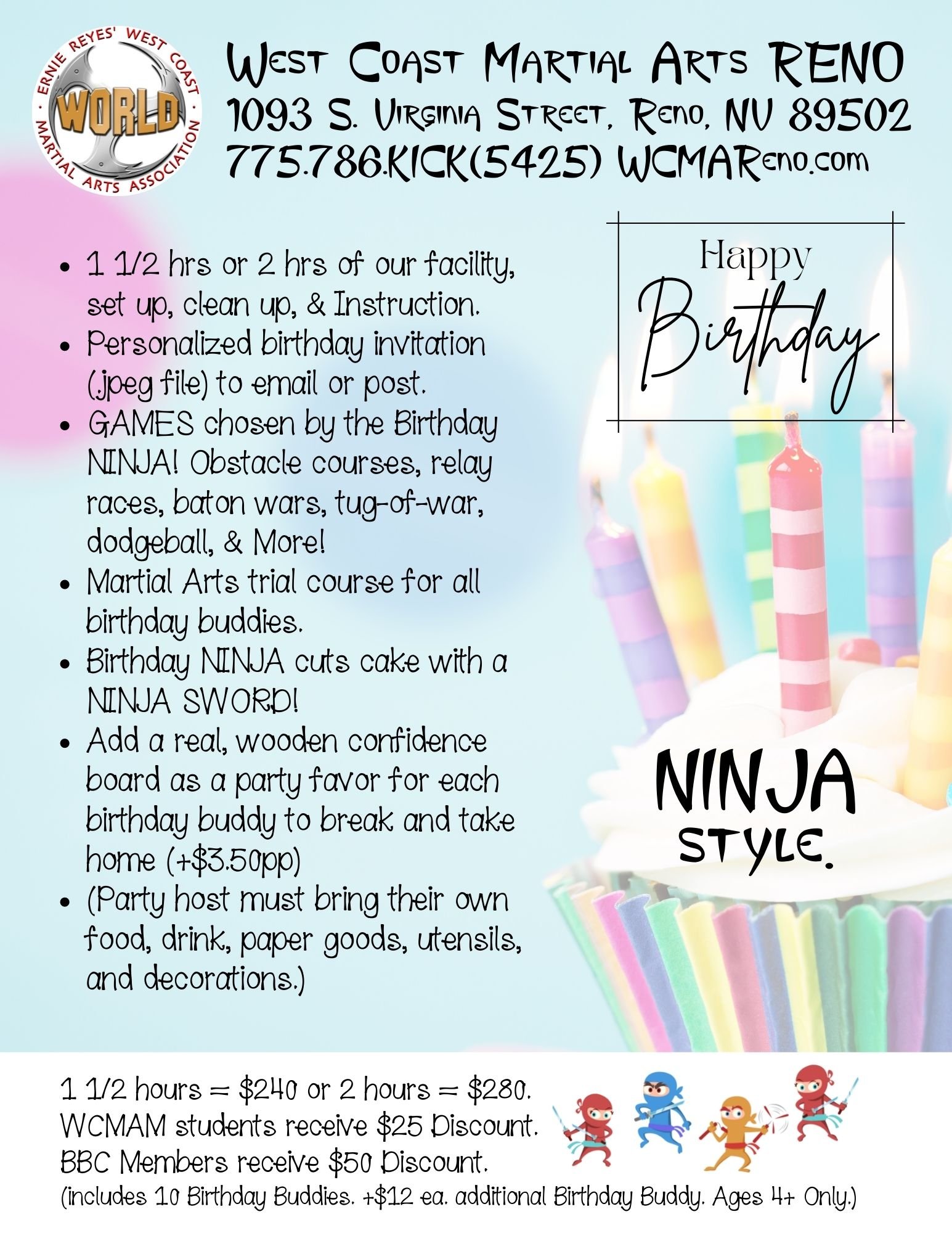 2 hour Birthday Bash