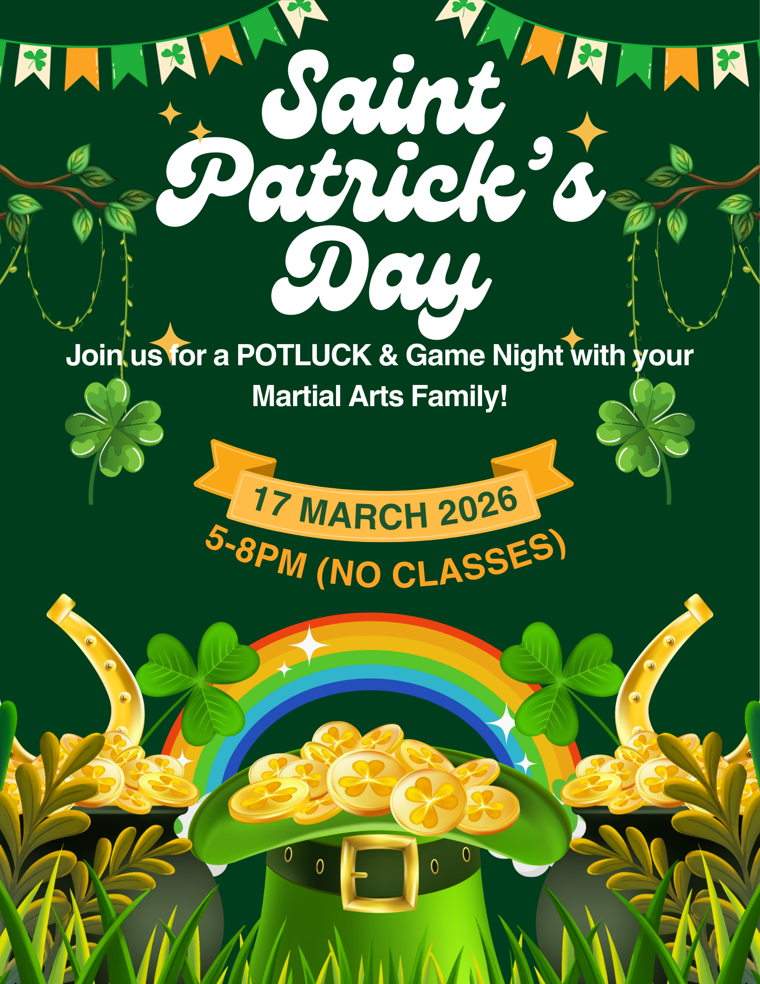 Saint Patrick's Day POTLUCK &amp; GAME NIGHT