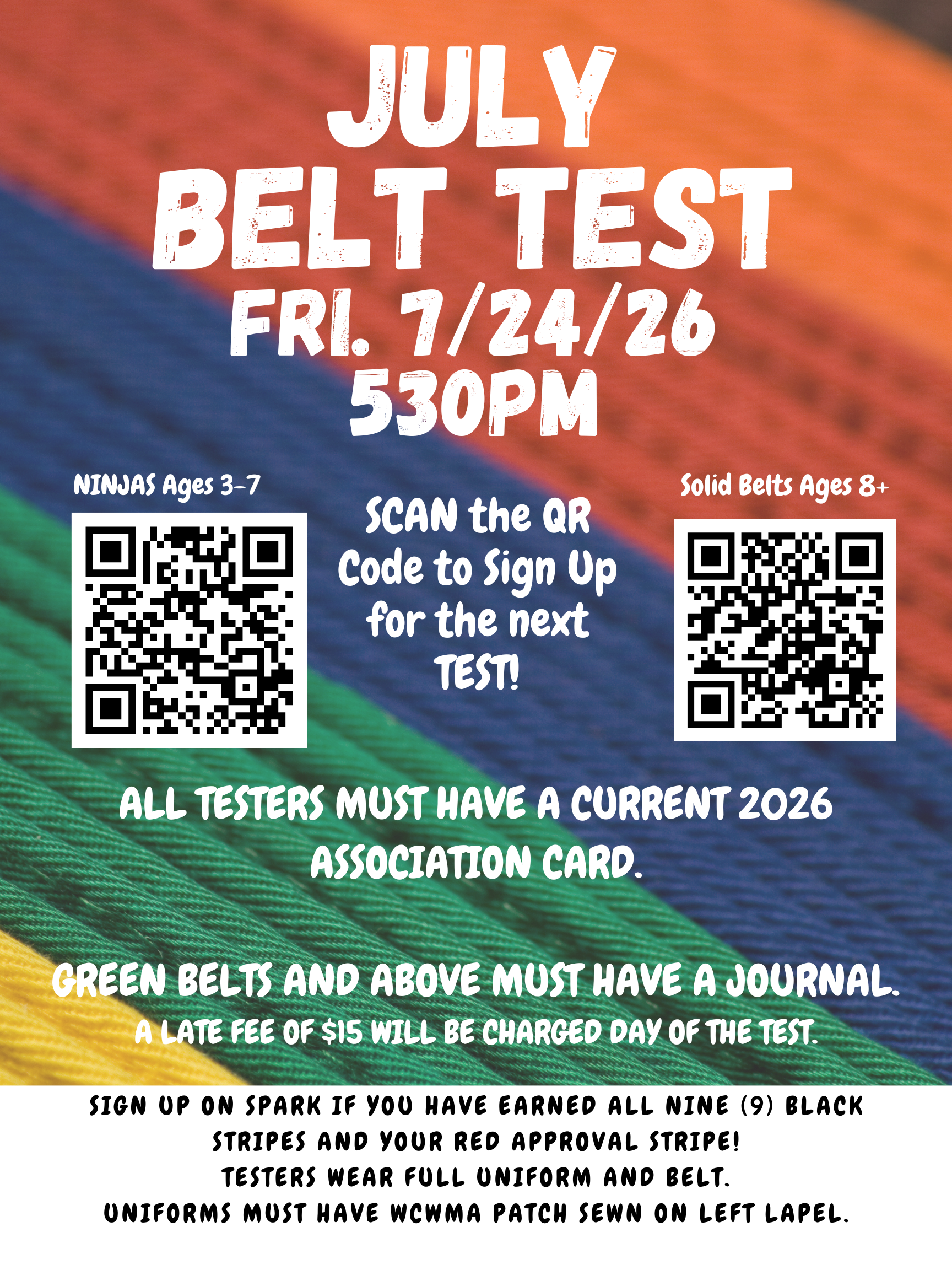July Belt Test 2026
