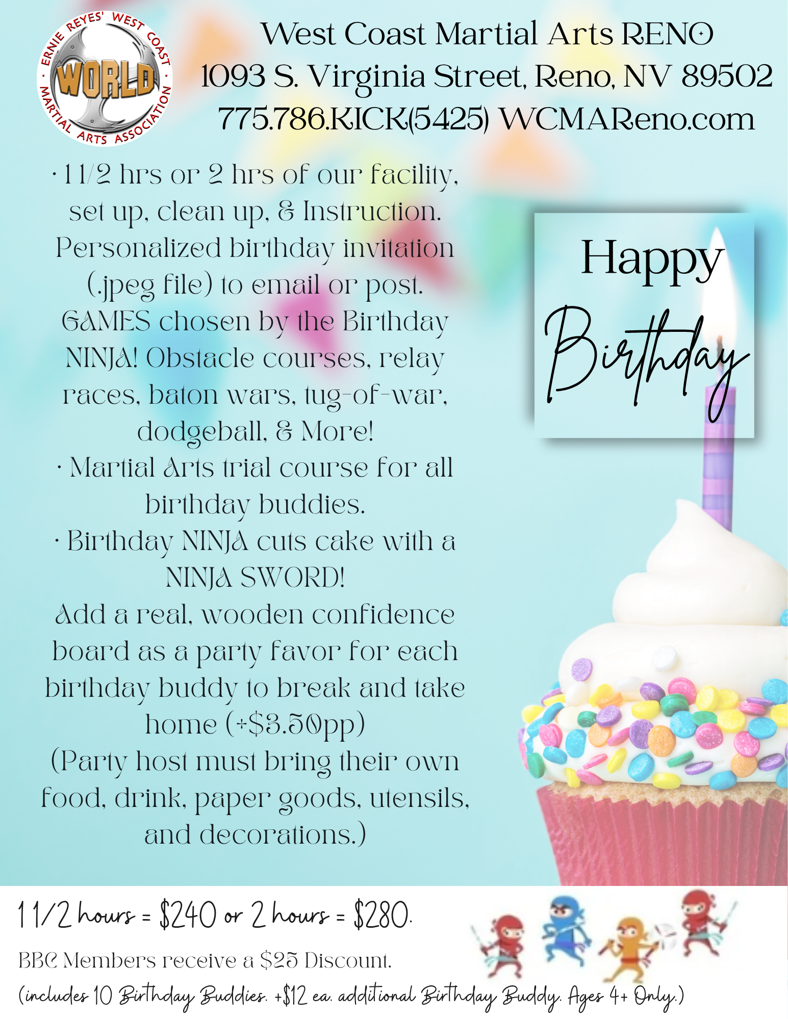 2 hour Birthday Bash