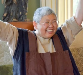 Mushim Patricia Ikeda is an author, socially-engaged Buddhist and mindfulness teacher, and community activist in Oakland, California. She is a founding teacher of the East Bay Meditation Center in Oakland, and the recipient of the Gil A. Lopez Peace Prize from the Association for Dispute Resolution of Northern California, an honorary doctor of sacred theology degree from the Starr King School for the Ministry, and a Global Diversity Leadership award from HRD in Mumbai, India. Her award-winning yearlong secular mindfulness program for social justice activists, Practice in Transformative Action, is now going into its fifth year. For more information, go to www.mushimikeda.com