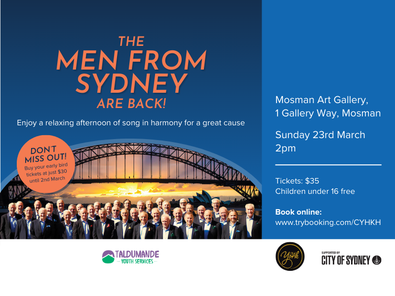 Our first concert of the year in support of Taldumande Youth Services