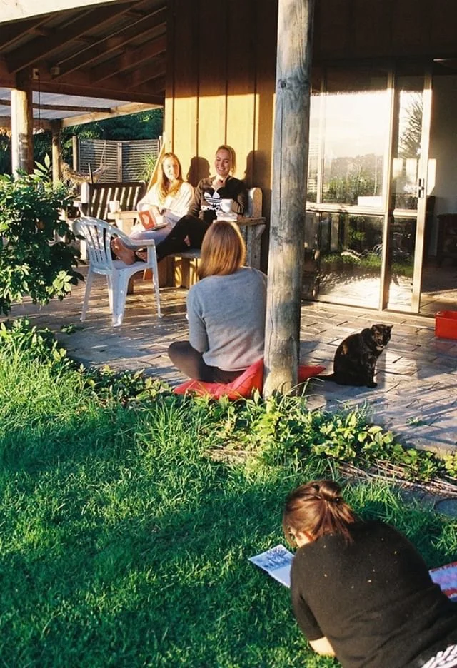 Our chill time in the afternoon sunshine.