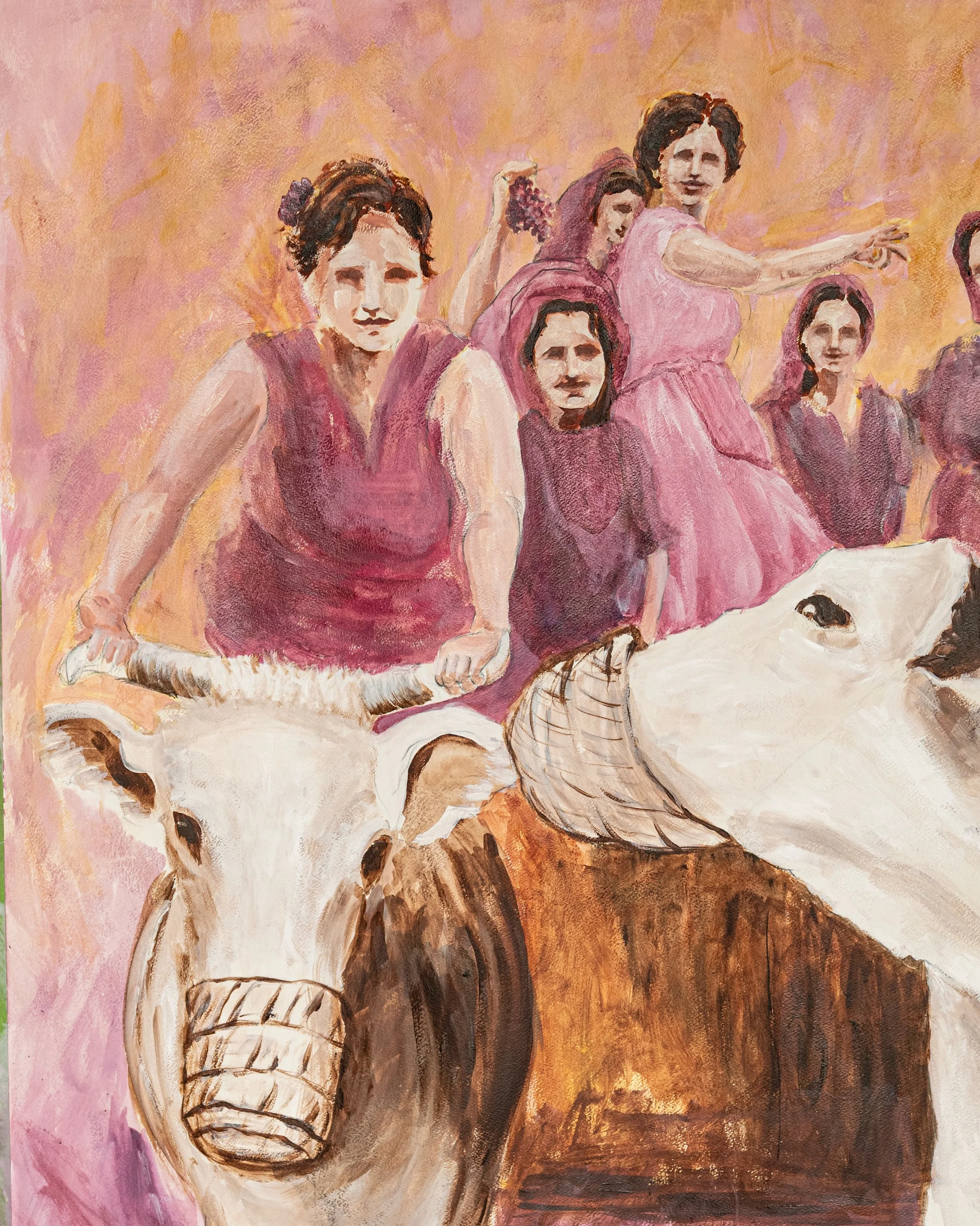A beautiful fusion of past and present. 
During her time at Materiaprima , @joyklomanartist breathed new life into archival photos of the Castellani family.
The result is a breathtaking series of artworks that celebrate the rural heritage and history