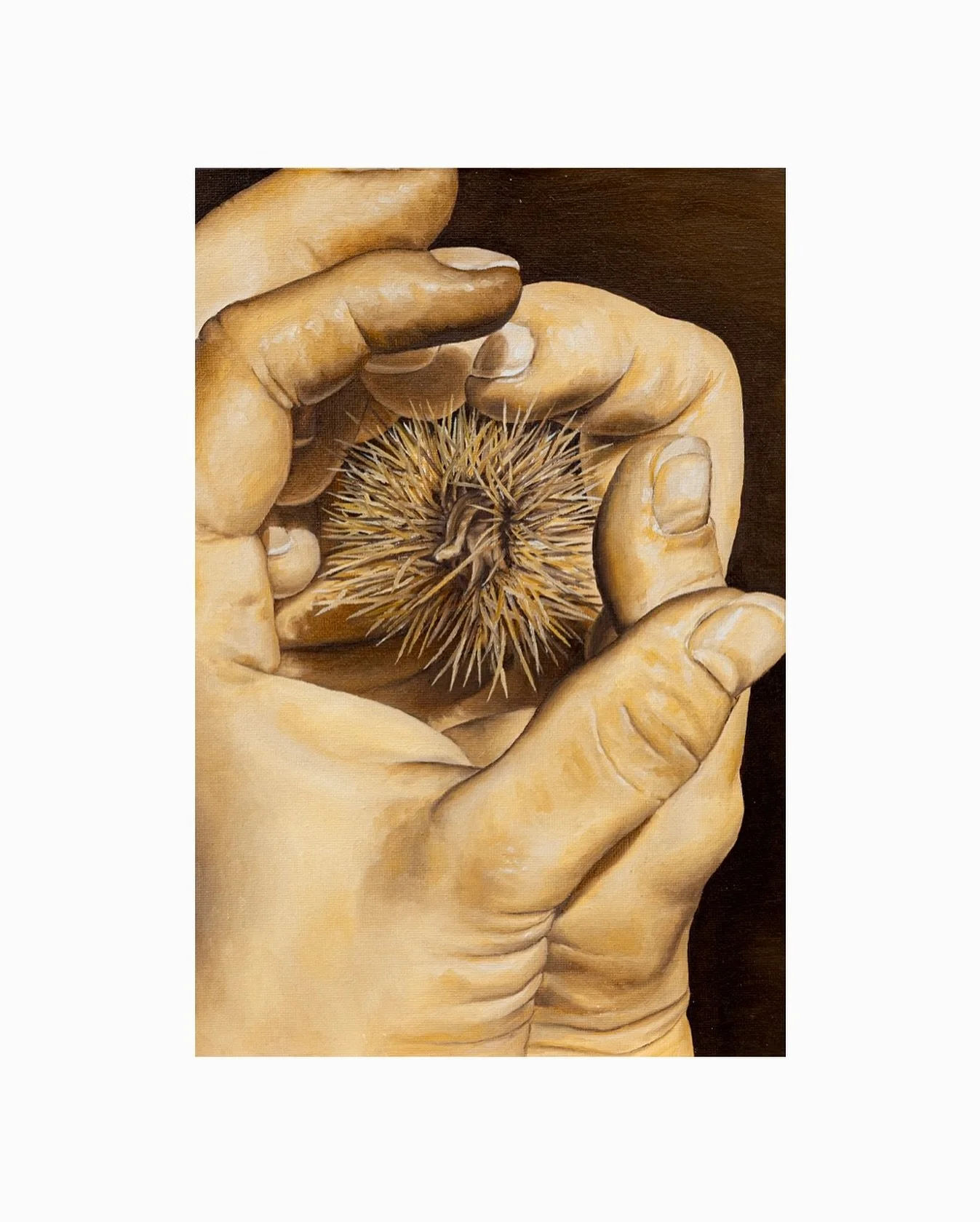 Anika Hochstenbach

Sommige dingen zijn te prikkelbaar om vast te houden.
Some things are too prickly to hold, 2025.
Oil paint on canvas
20 x 30 cm.

#art#materiaprimaartresidency#artresidency#artforartssake#canvas