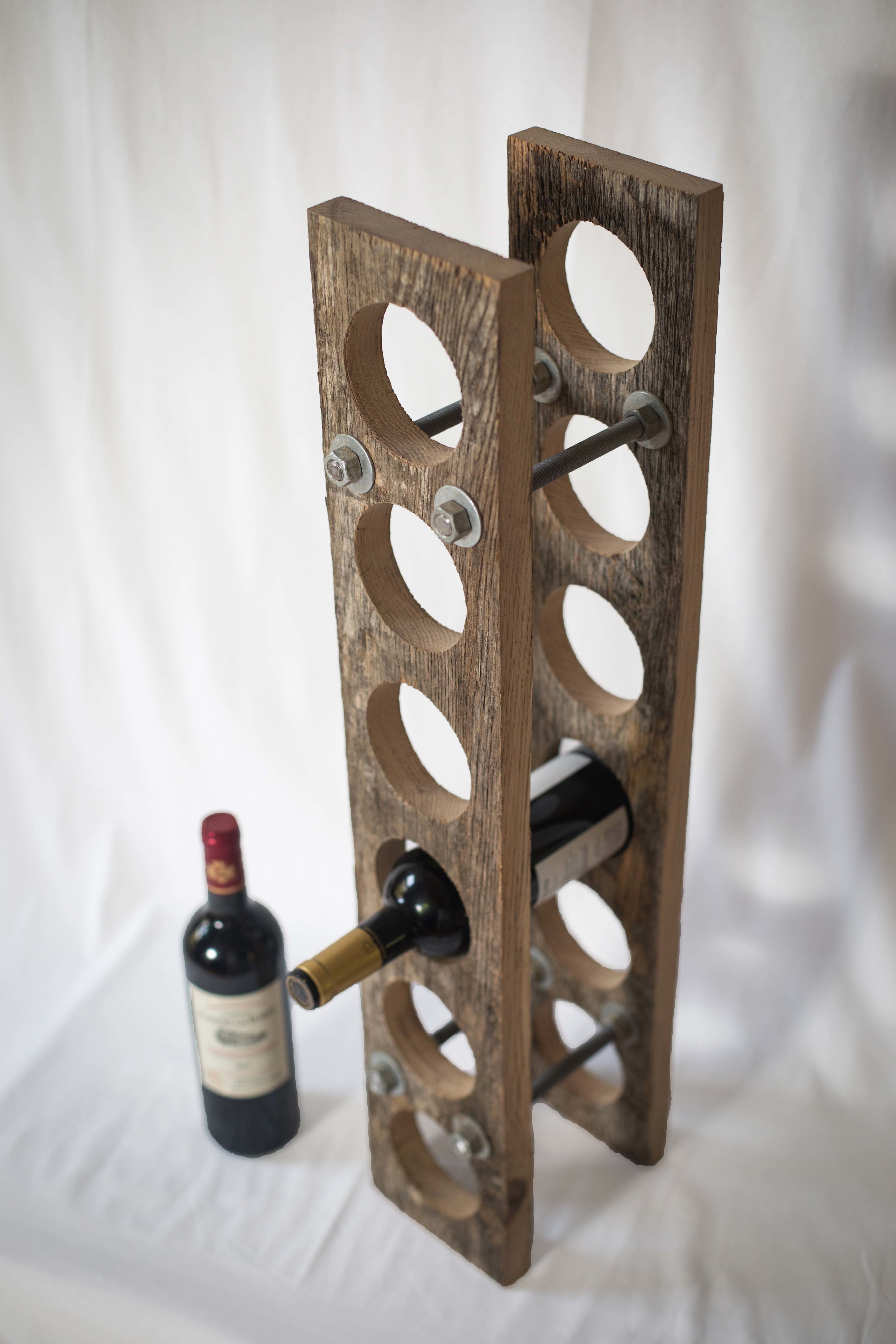 Reclaimed Oak Wine Rack