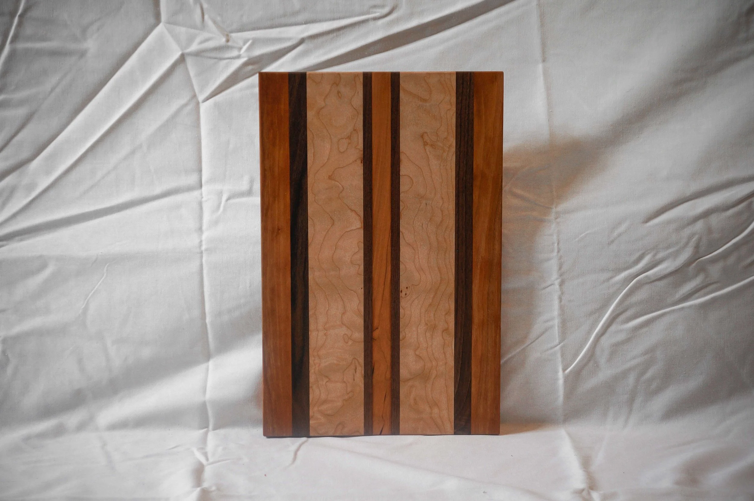 Quilted Maple, Walnut &amp; Cherry Cuttingboard