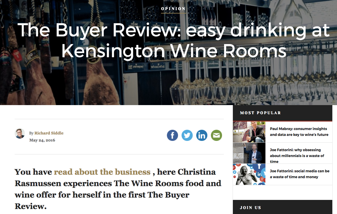Kensington Wine Rooms Review