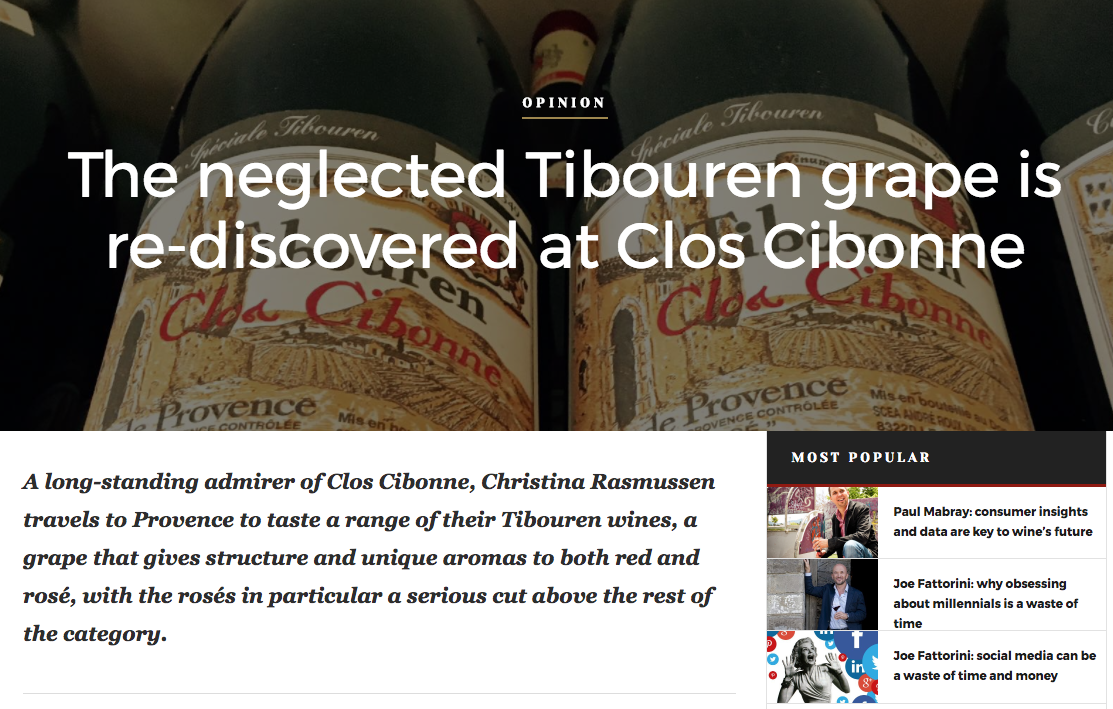 Clos Cibonne + the Tibouren grape