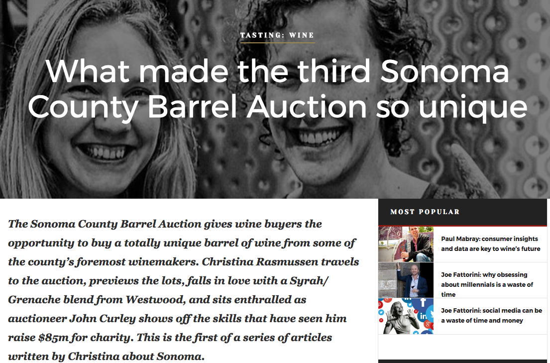 The Sonoma County Barrel Auction 2017