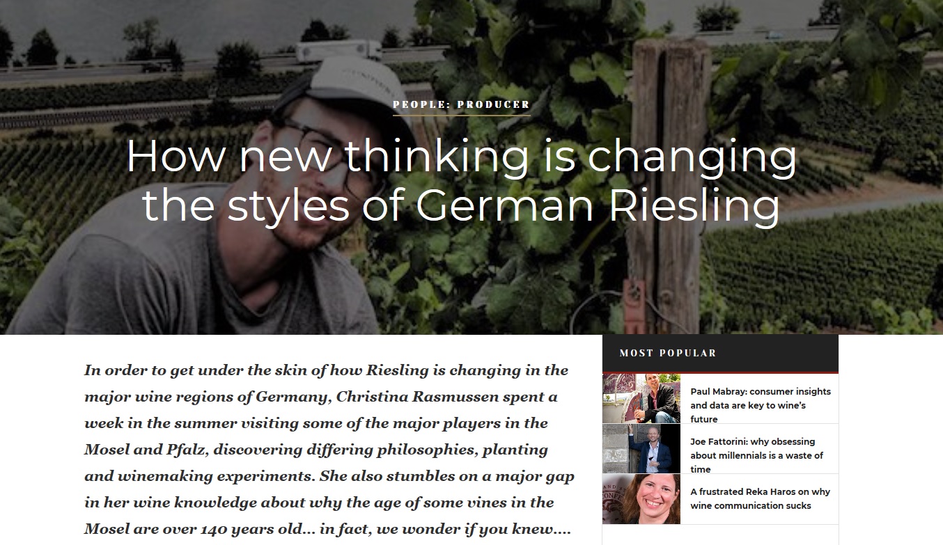 Experimental vinification and viticulture for German Riesling