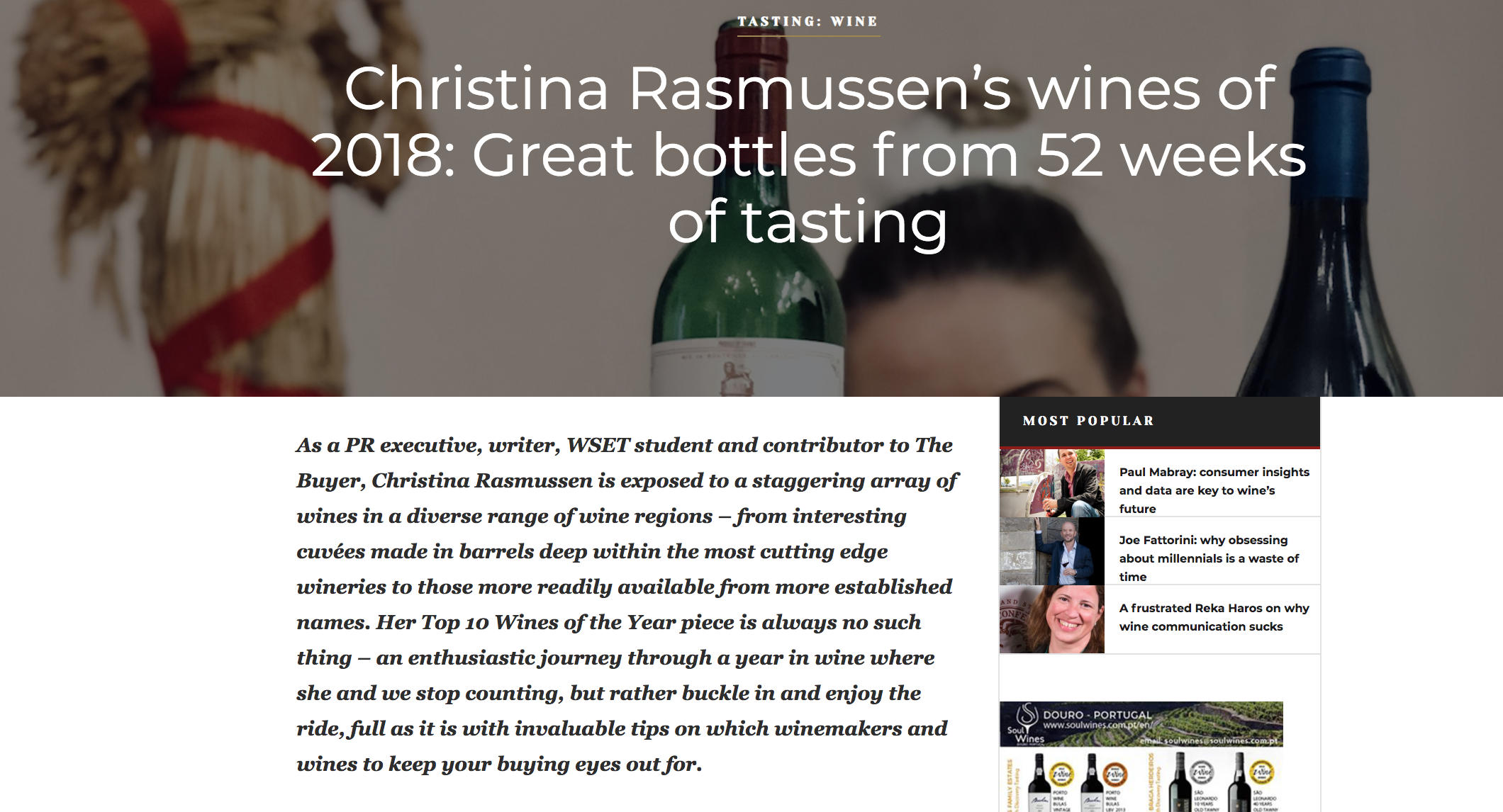 The wines &amp; vinous moments of 2018