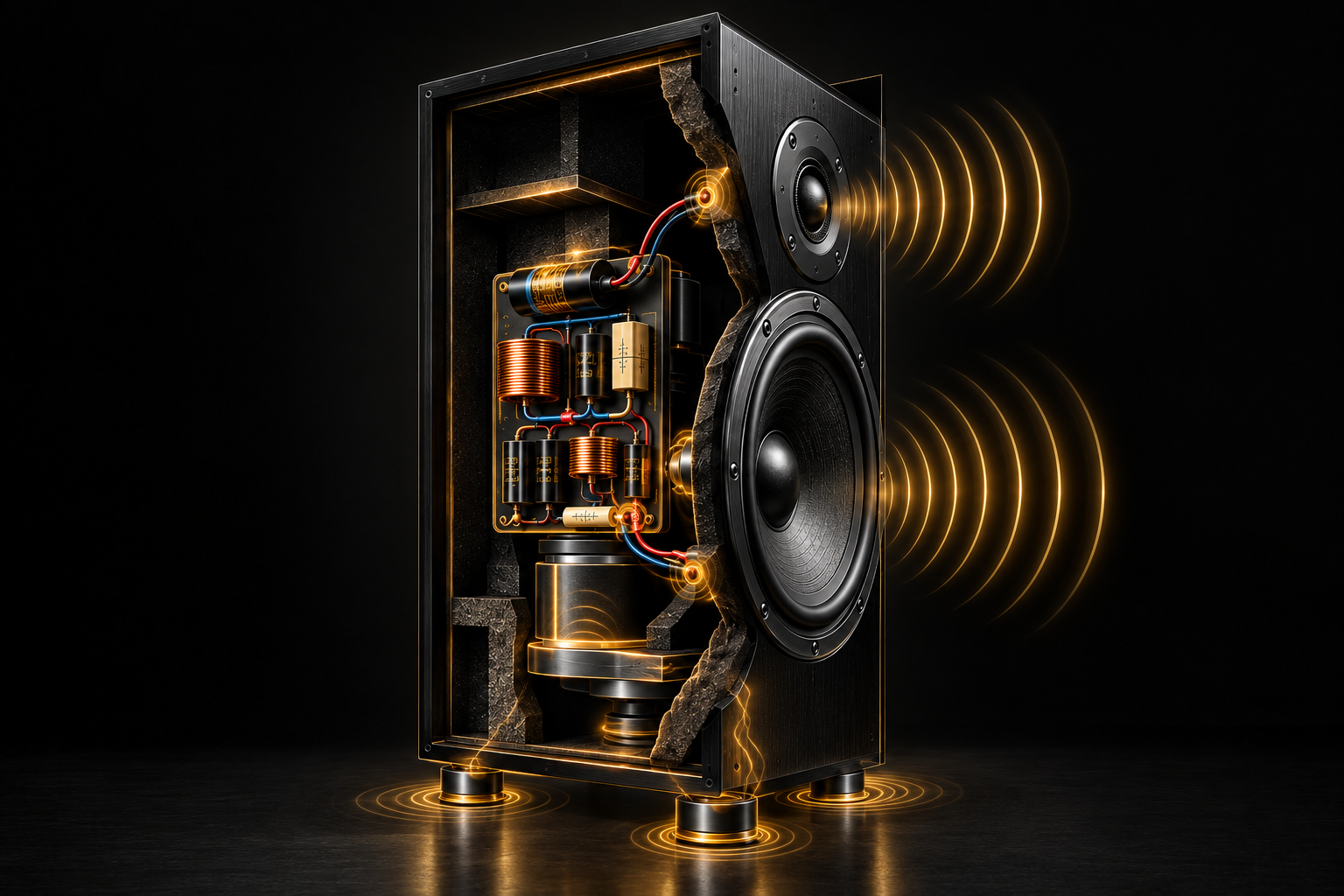 LOUDSPEAKER
The Crossover
Energy storage, phase interaction, impedance variation and mechanical vibration.