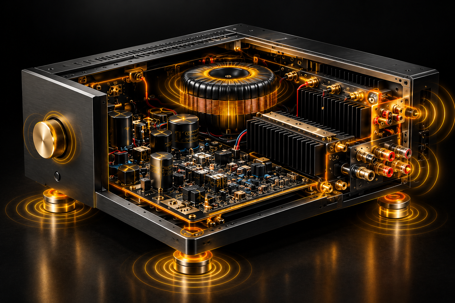 AMPLIFIER
Power & Reference
Power supply interaction, grounding, return currents and electromagnetic fields.
