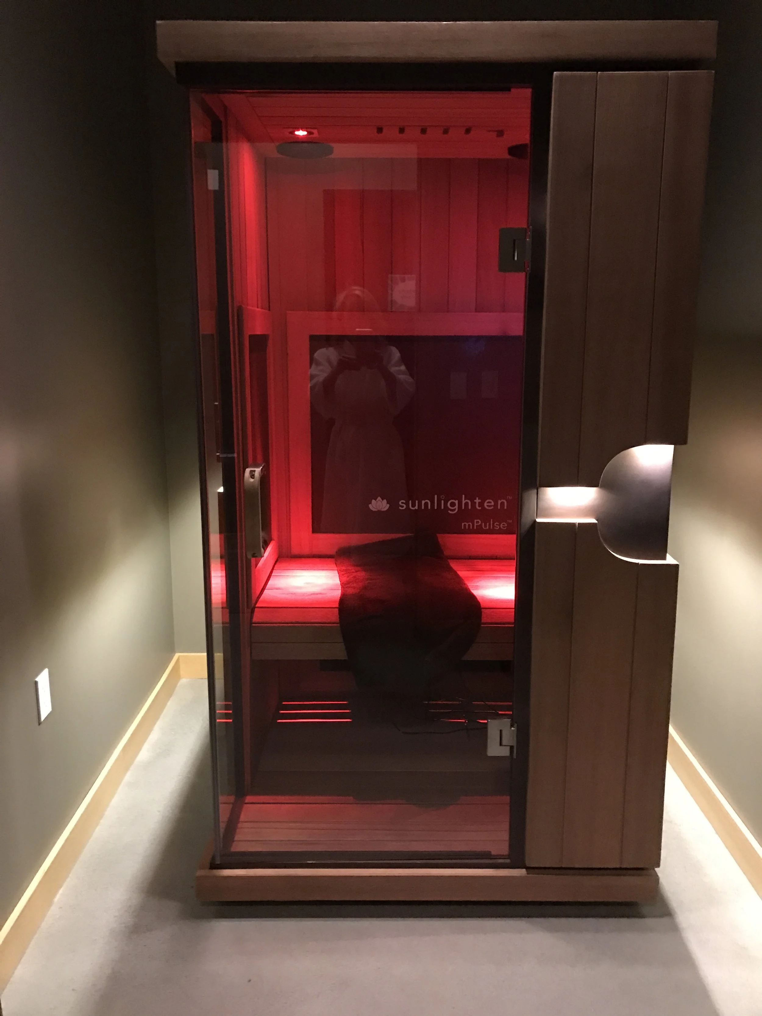 Private Full-Spectrum Infrared Sauna Custom blend of wavelengths for targeted health benefits