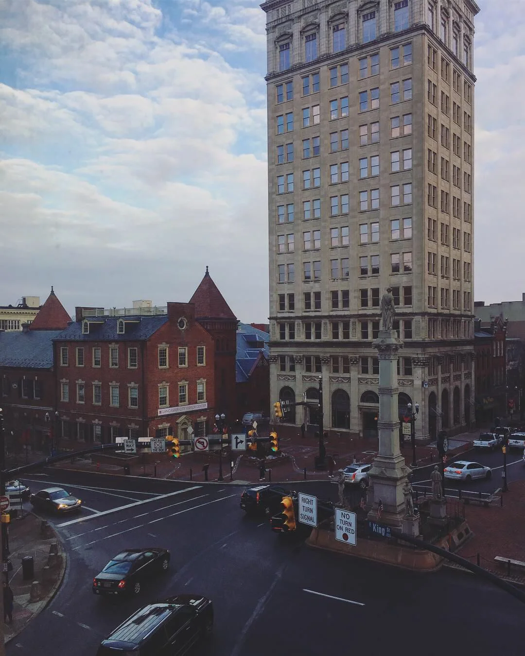 Our view of downtown Lancaster and the market.