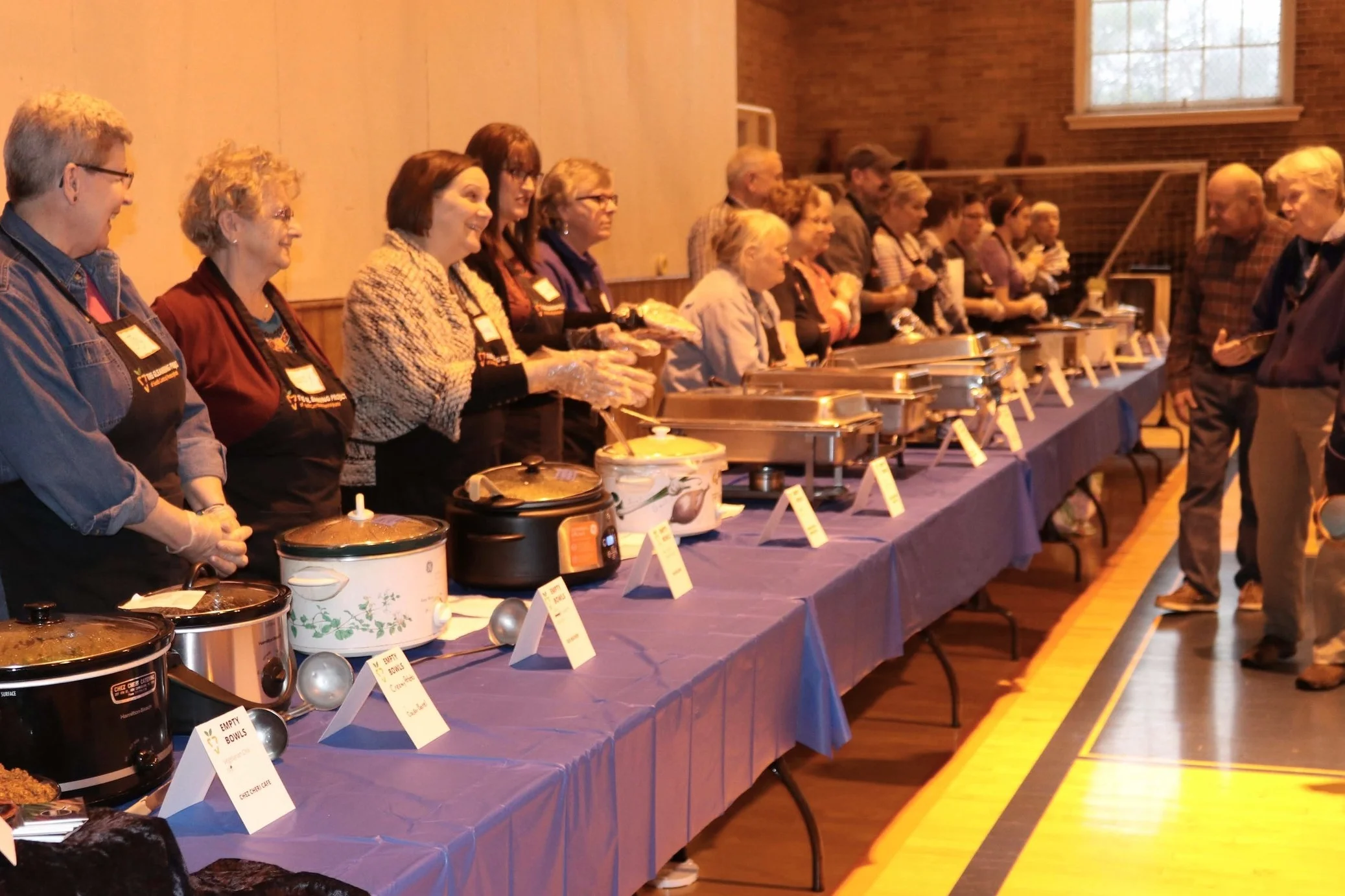 Soup servers ready to begin!
