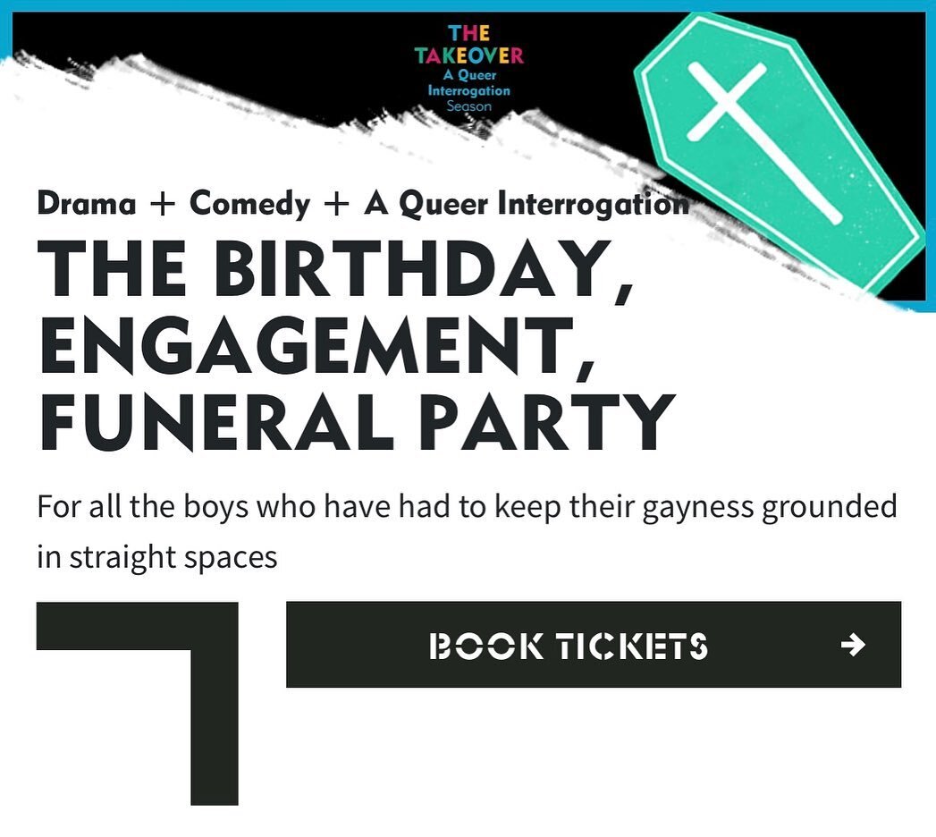 A play for all the gay boys who were told to keep grounded in straight spaces. 
So excited that my Bruntwood Prize Longlisted Play, &ldquo;The Birthday, Engagement, Funeral Party&rdquo; has been included in the @kingsheadtheatre Queer Interrogation s